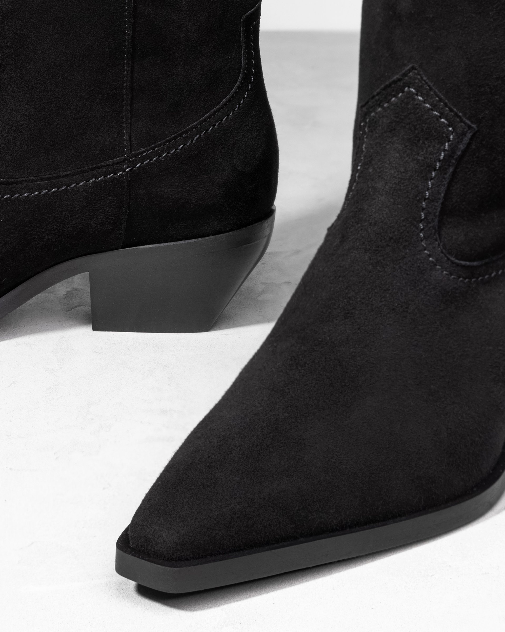 Черные замшевые сапоги - Image 4 of 4