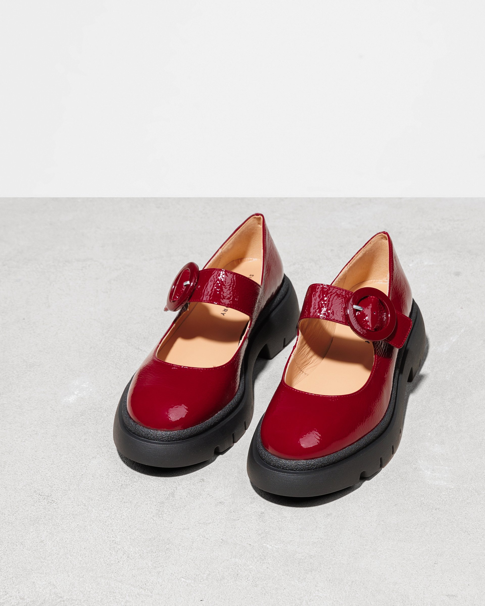 Бордовые кожаные туфли с ремешком - Image 2 of 6