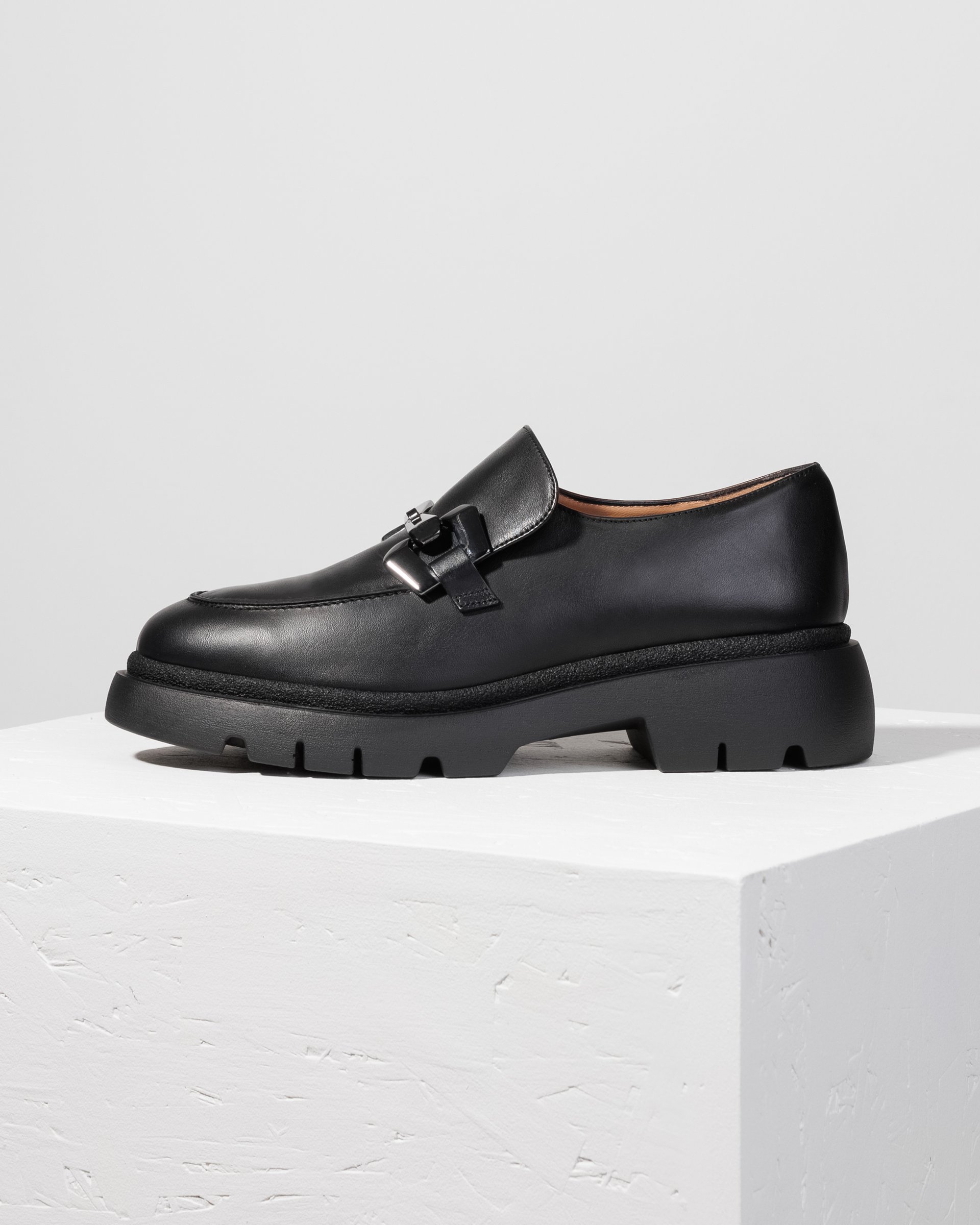 Черные кожаные лоферы - Main image