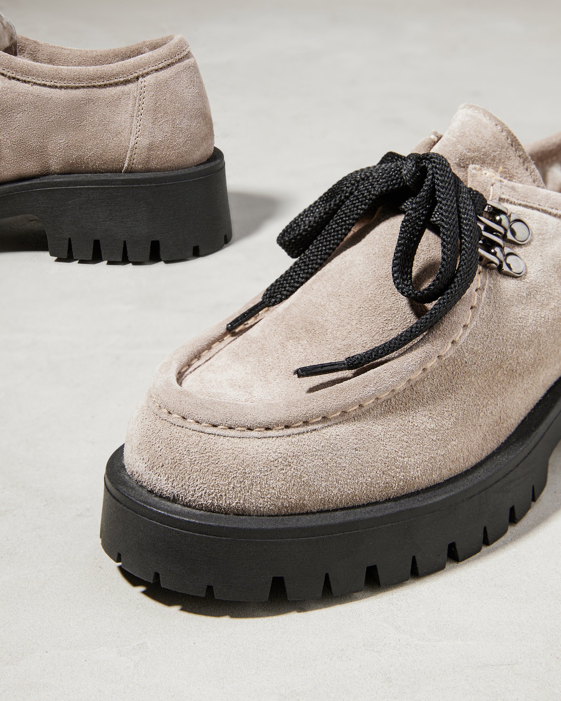 Бежевые замшевые утепленные полуботинки - Image 6 of 6