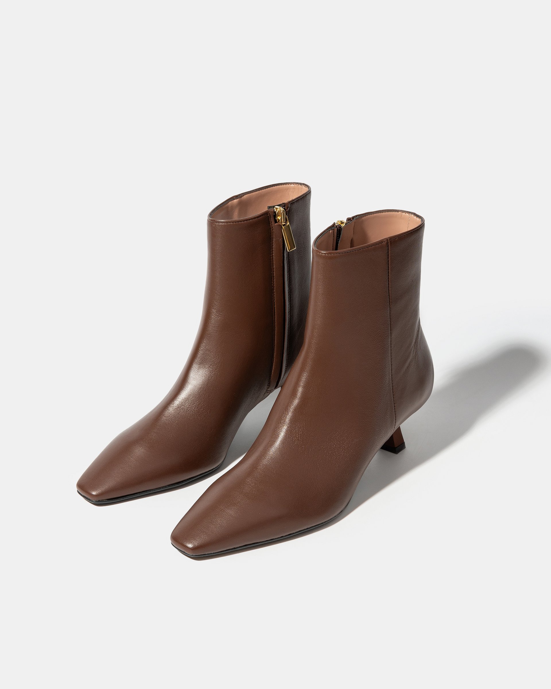 Коричневые кожаные ботильоны - Image 2 of 5