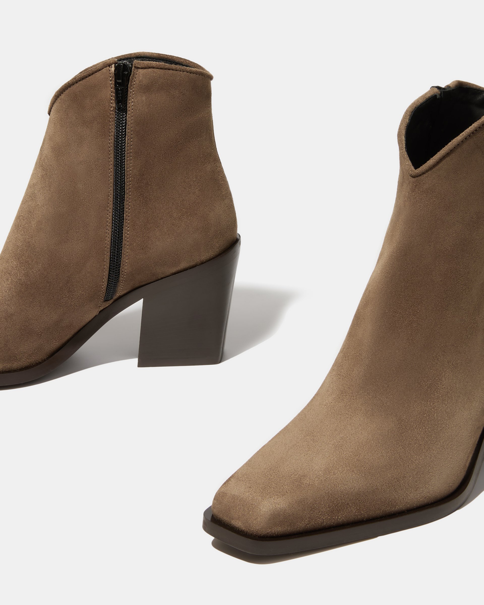 Бежевые замшевые ботильоны - Image 4 of 5