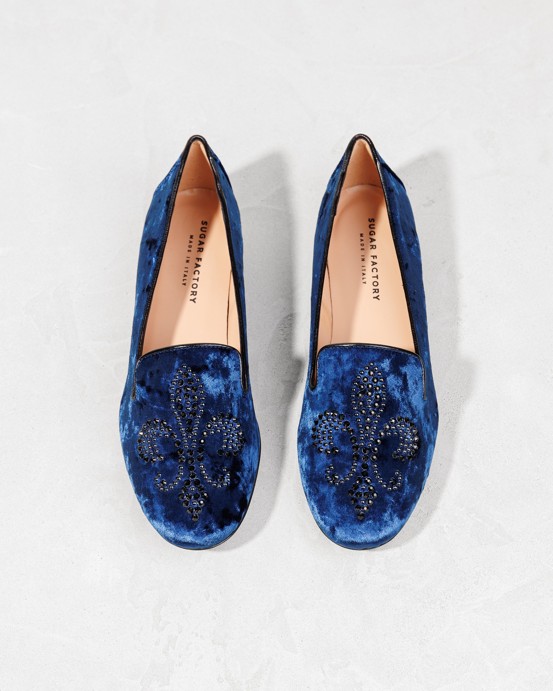 Синие бархатные лоферы - Image 3 of 5