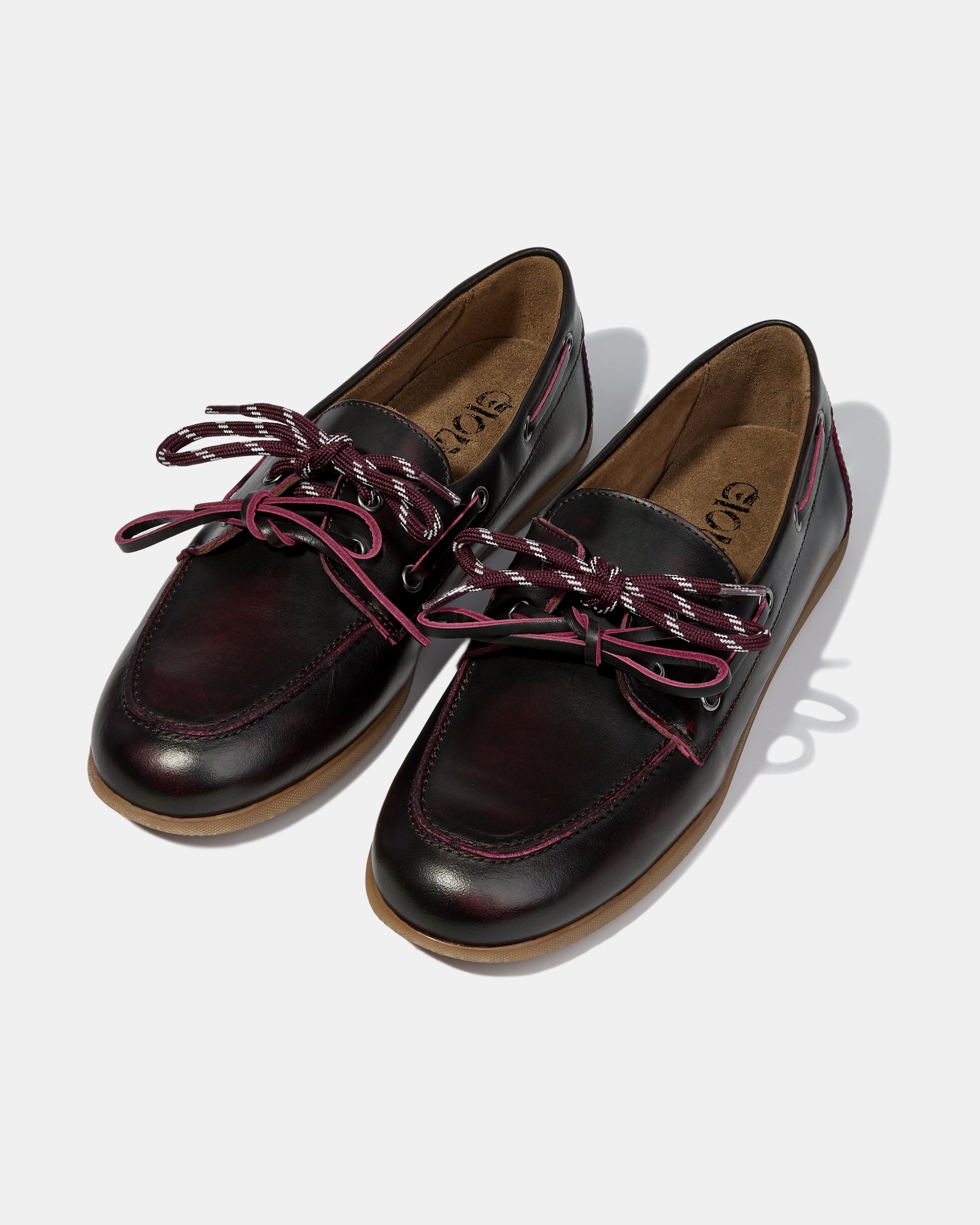 Темно-бордовые кожаные мокасины - Image 2 of 6