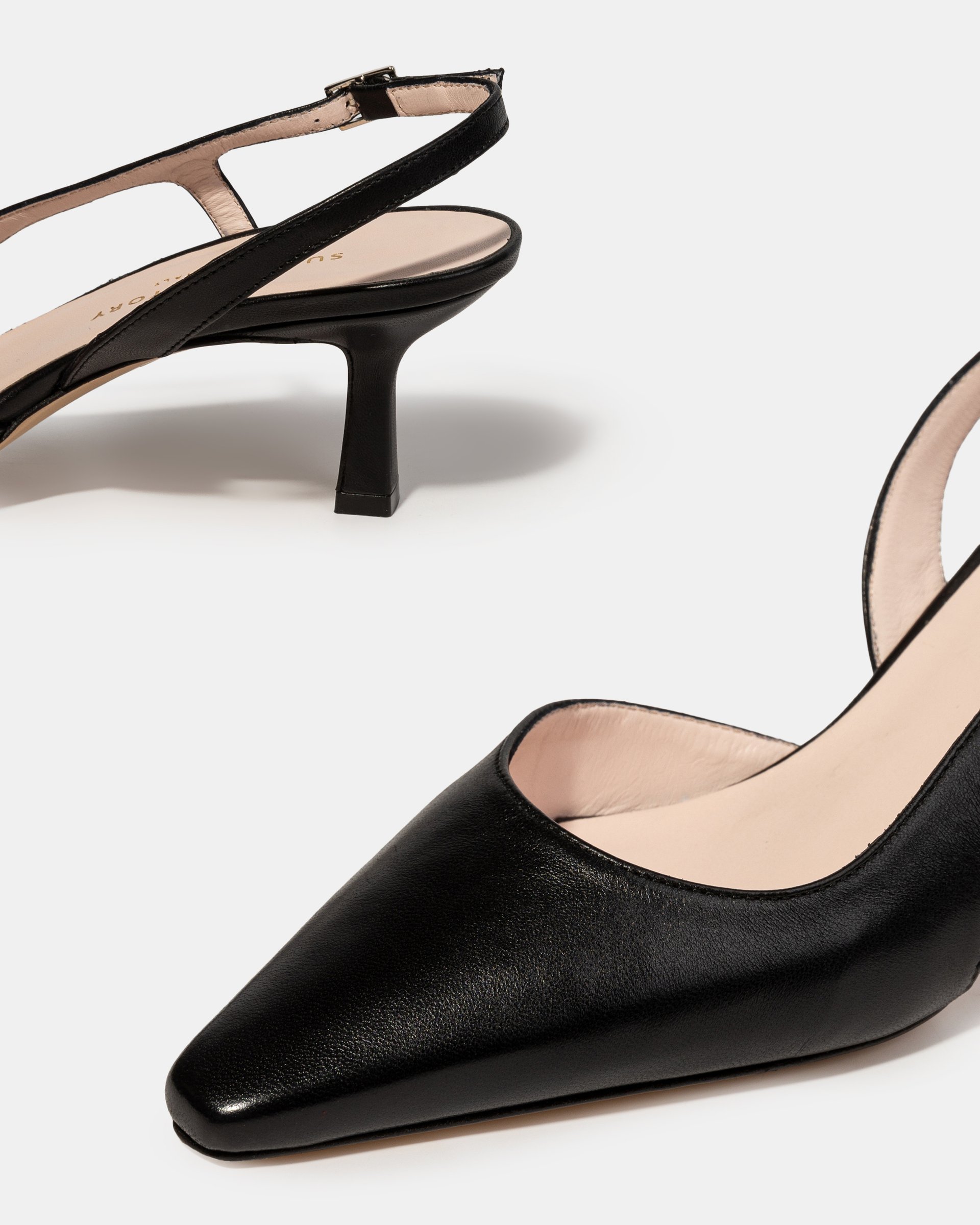 Черные кожаные туфли на каблуке - Image 4 of 4