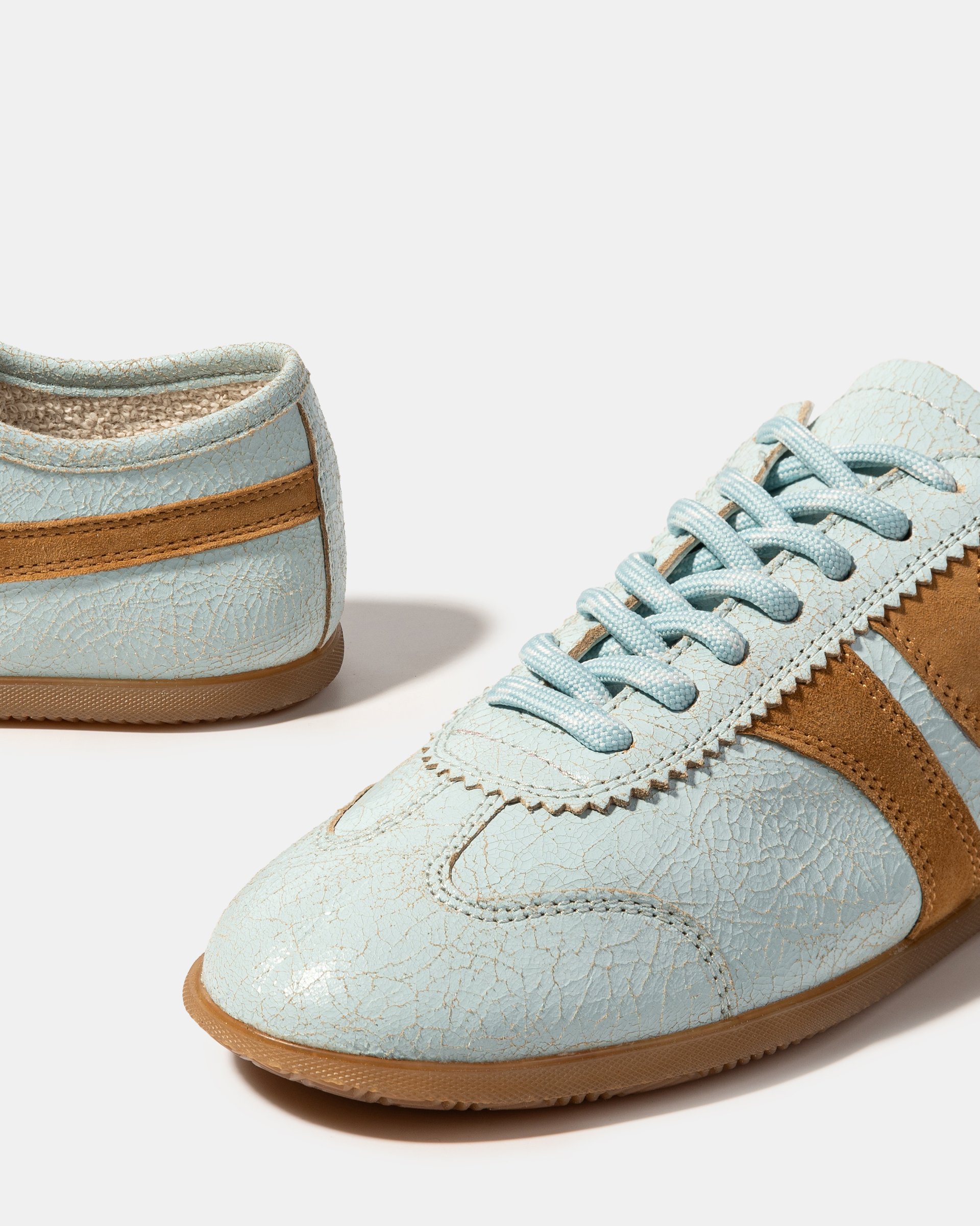 Голубые кожаные кеды - Image 4 of 5