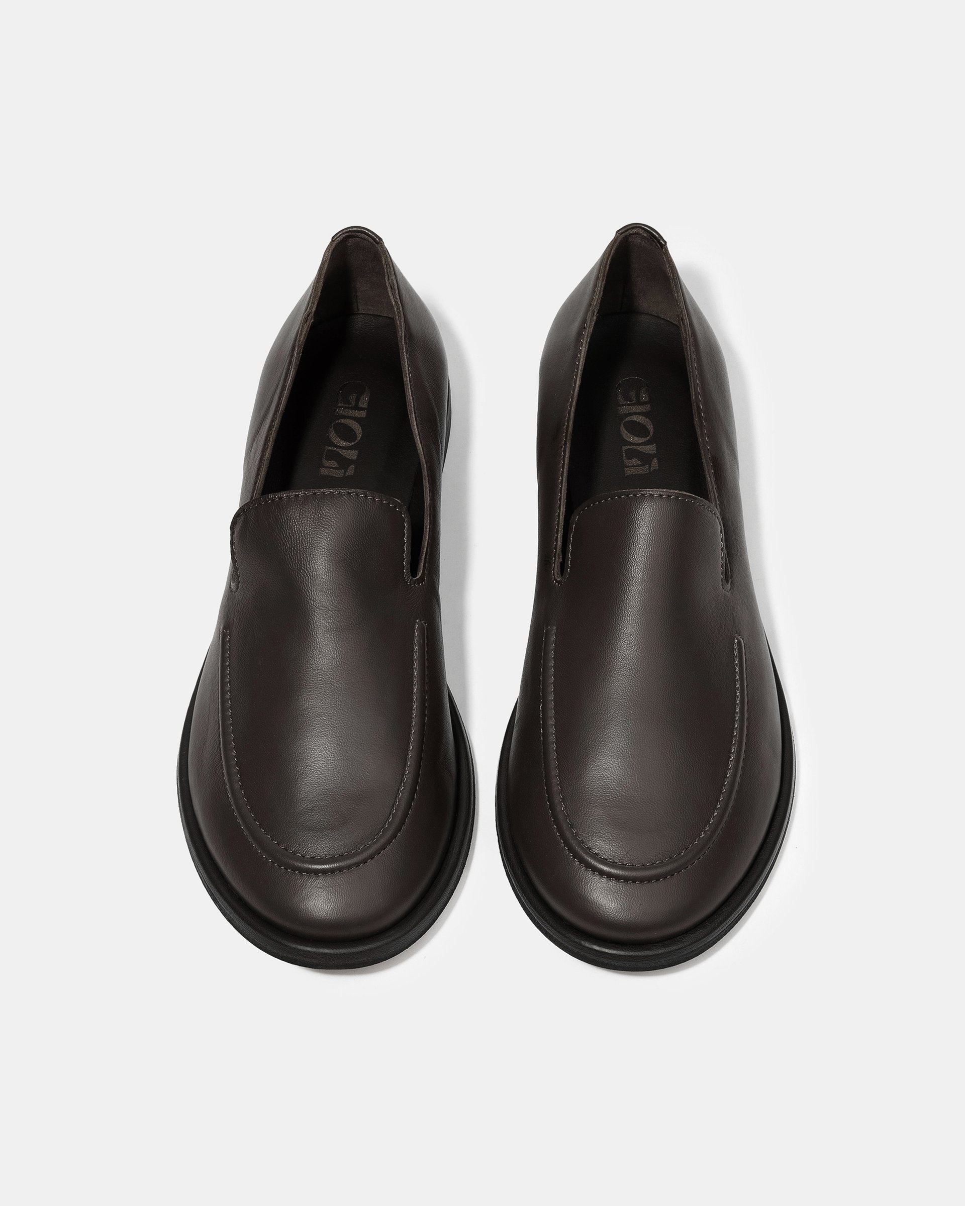 Темно-коричневые кожаные лоферы - Image 4 of 5