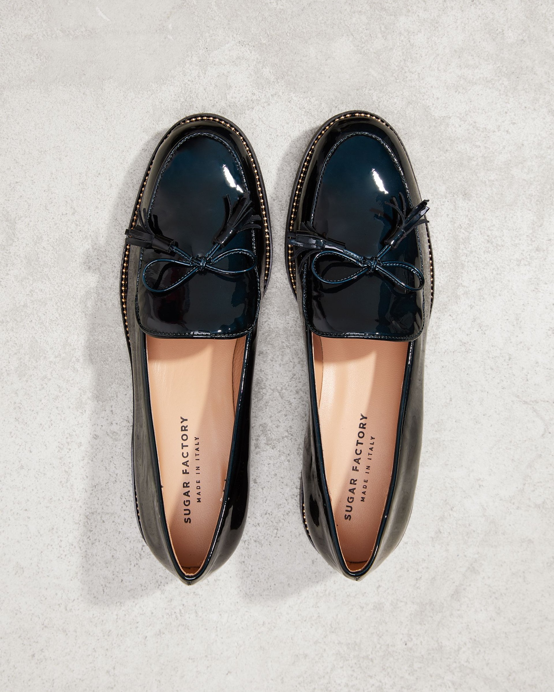 Темно-бирюзовые кожаные лоферы - Image 2 of 3