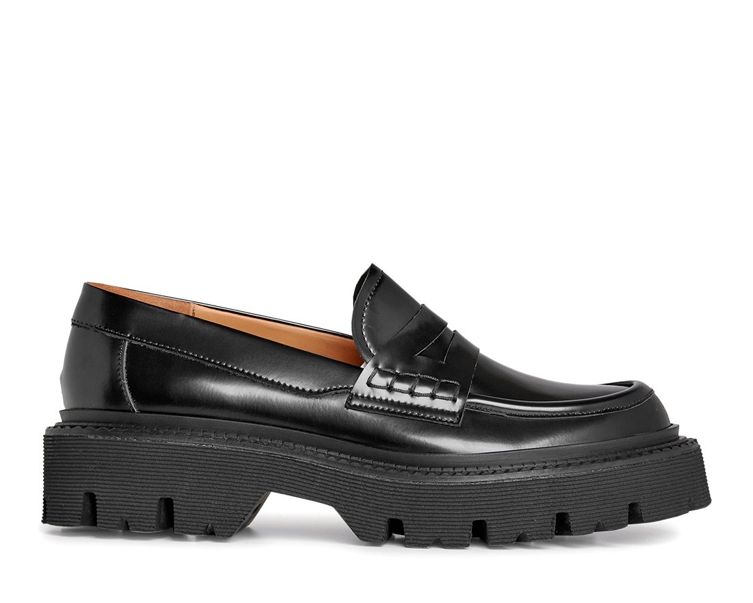 Черные кожаные лоферы - Main image