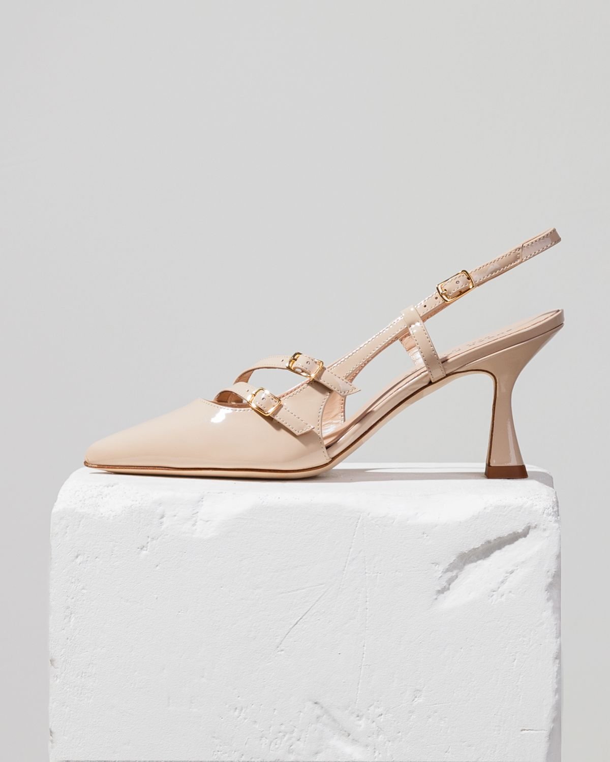 Светло-бежевые кожаные туфли - Main image