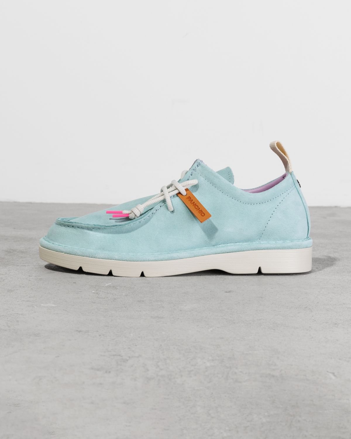 Светло-бирюзовые замшевые мокасины - Main image