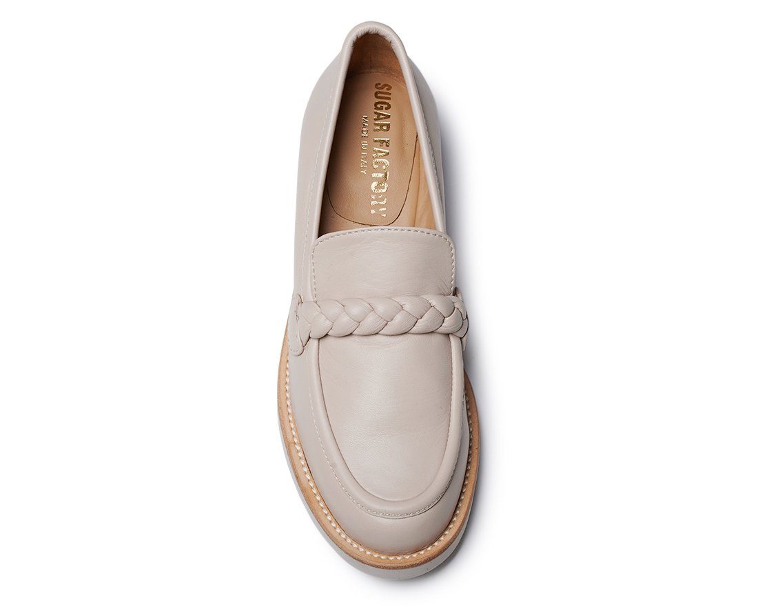 Бежевые кожаные лоферы - Image 4 of 4