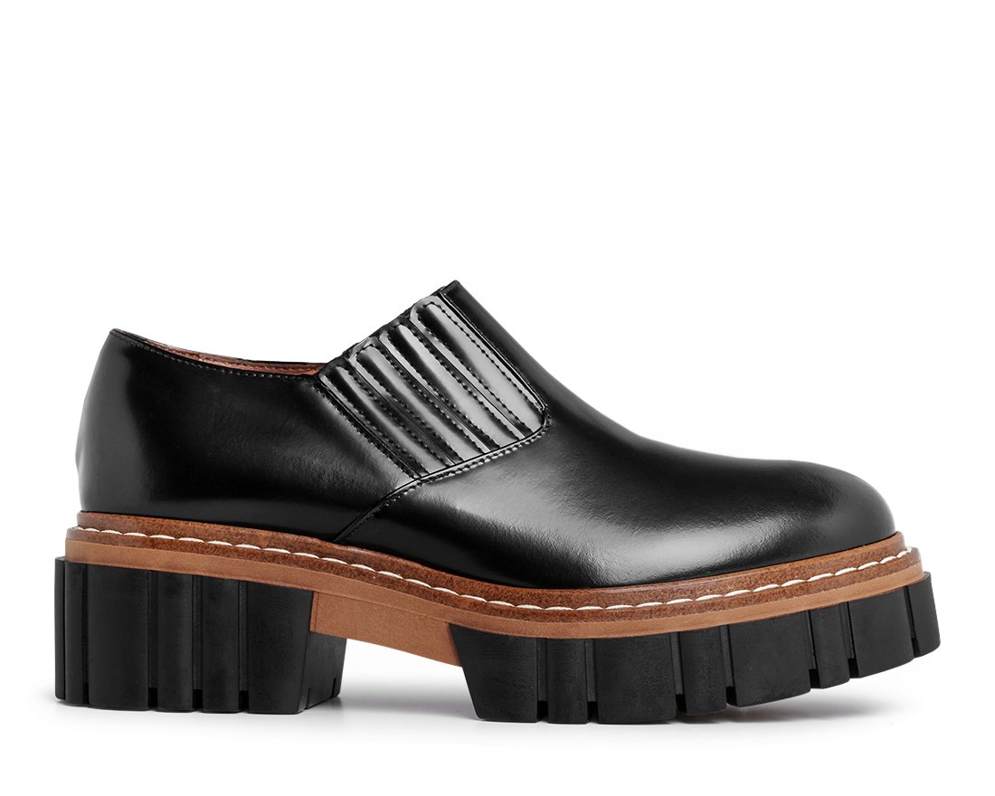 Черные кожаные полуботинки - Main image