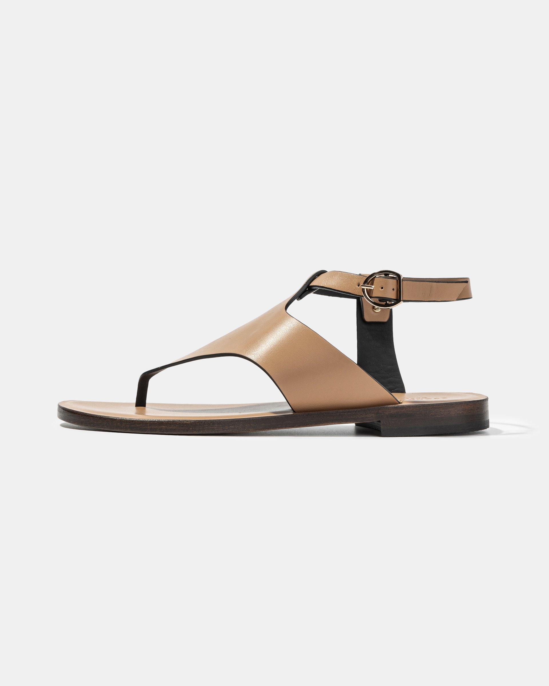 Бежевые кожаные сандалии - Main image