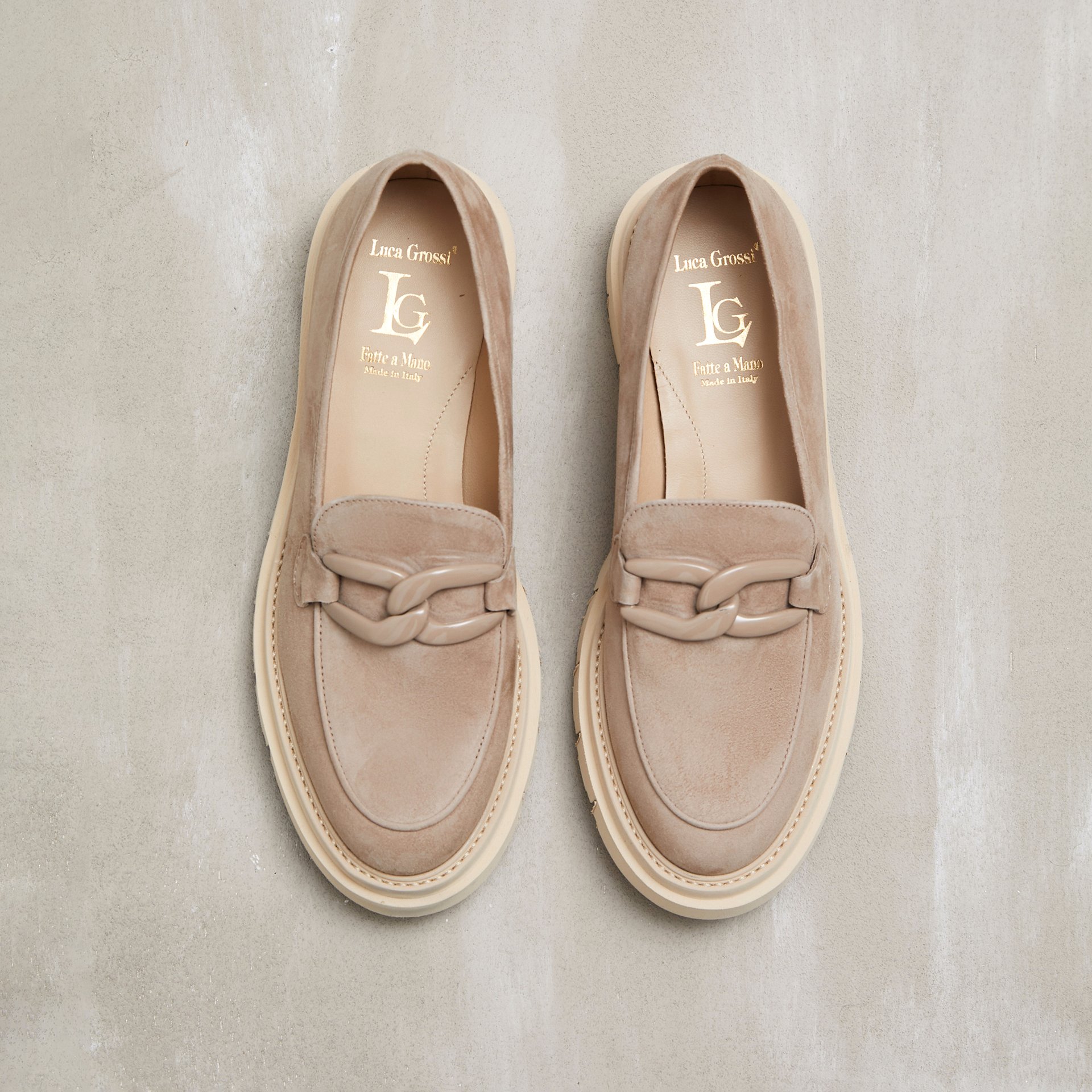 Бежевые замшевые лоферы - Image 2 of 5