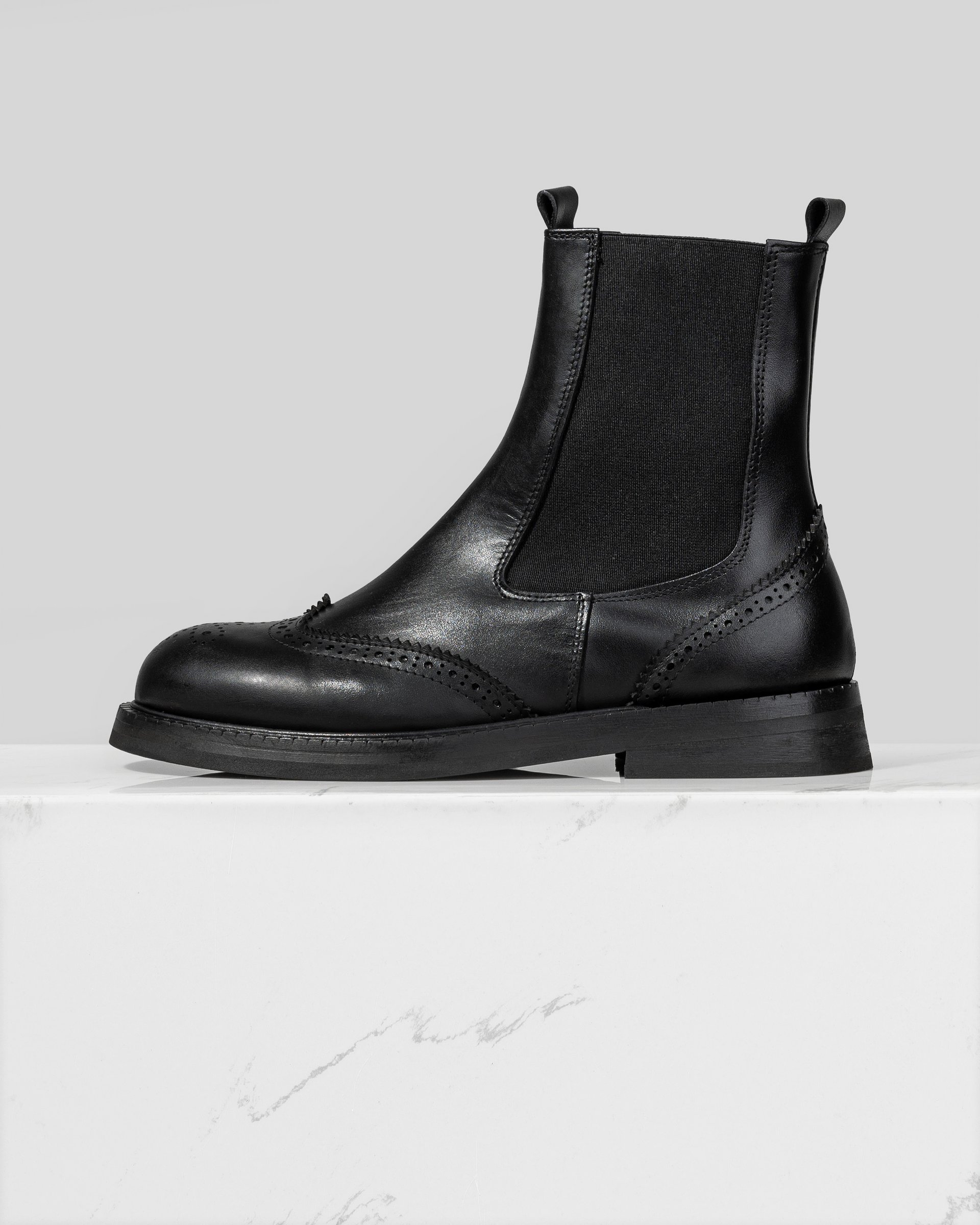 Черные кожаные челси - Main image