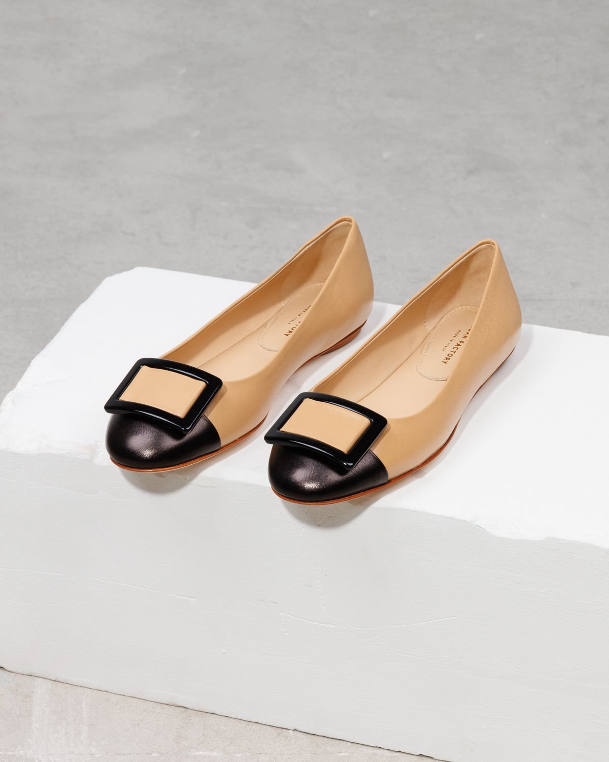 Бежевые кожаные балетки - Image 3 of 6