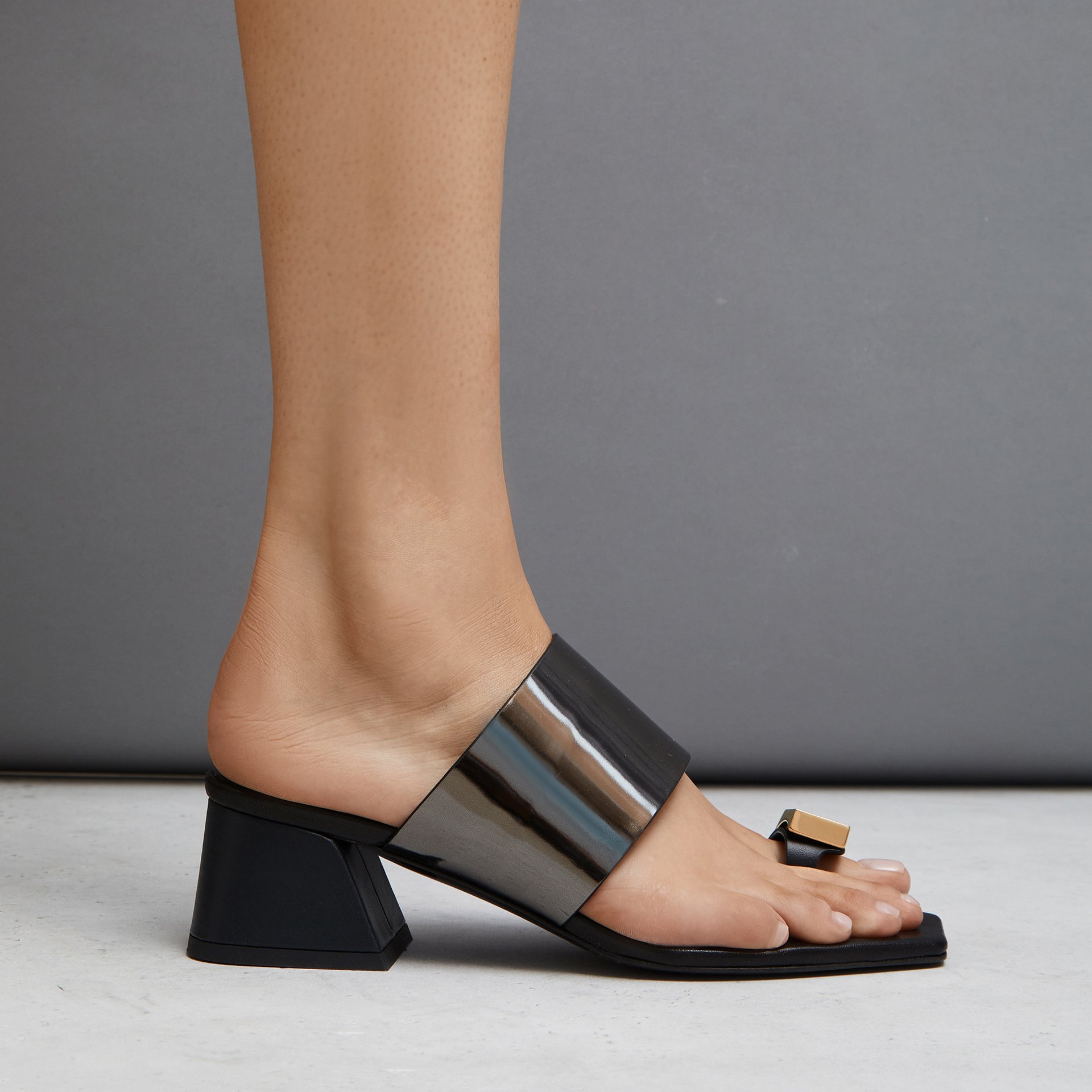 Черные кожаные мюли - Image 4 of 5