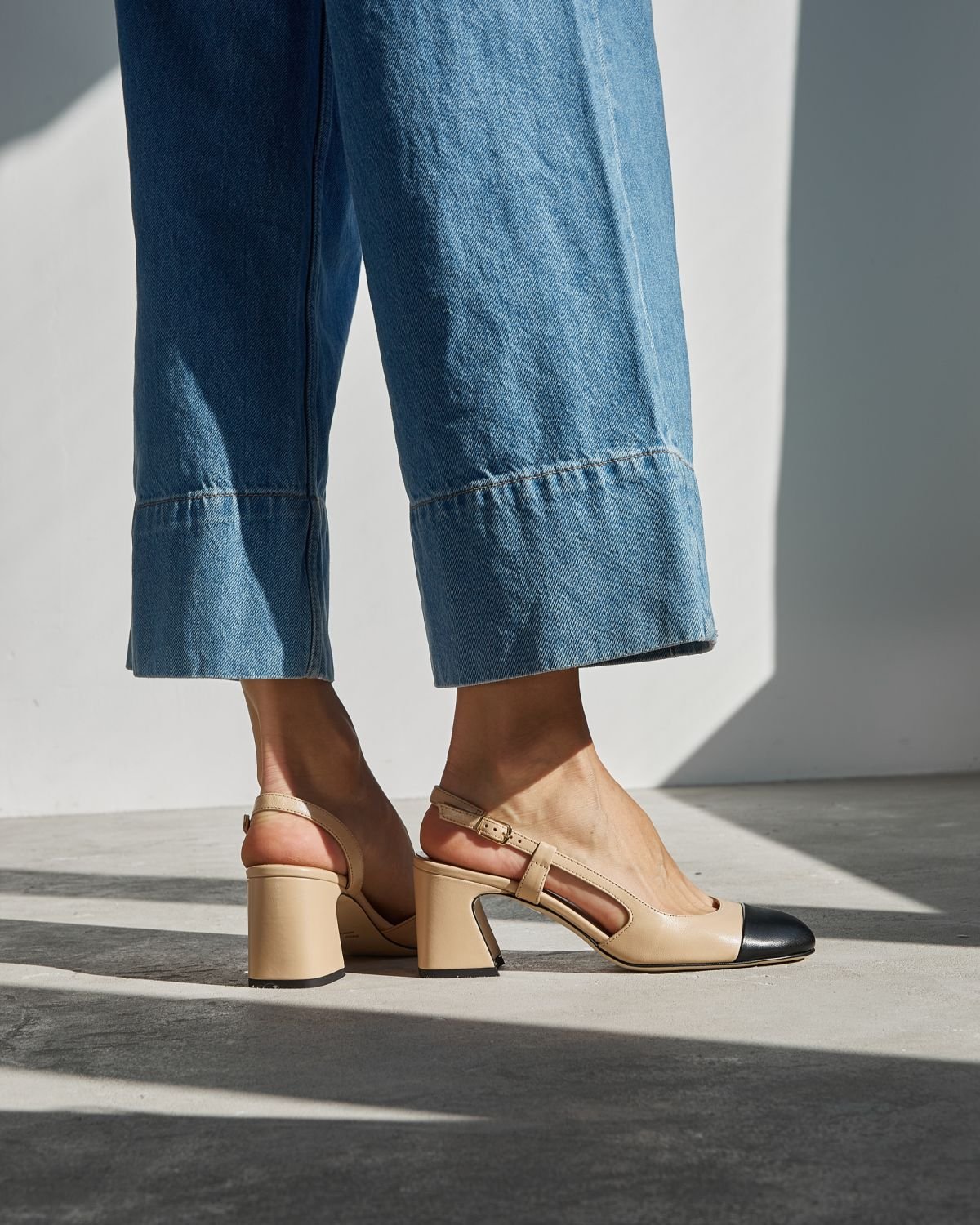 Светло-бежевые кожаные туфли - Image 6 of 7