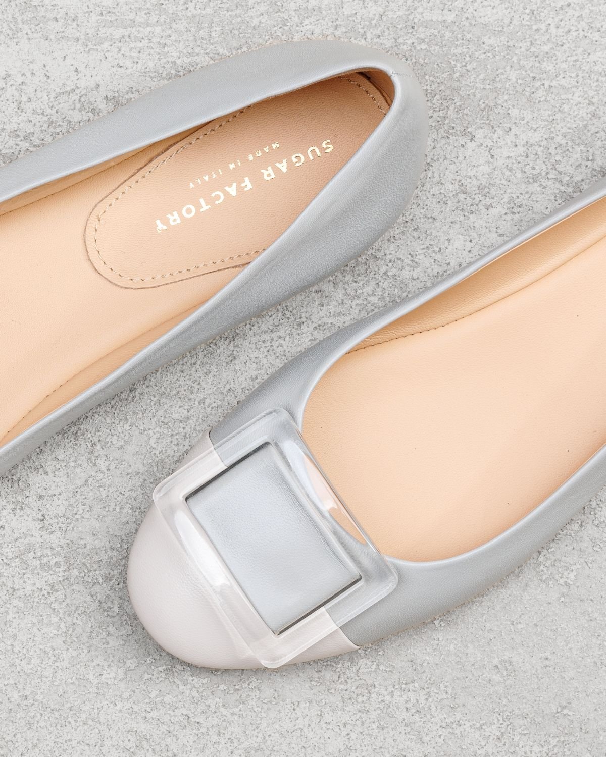 Светло-голубые кожаные балетки - Image 4 of 4