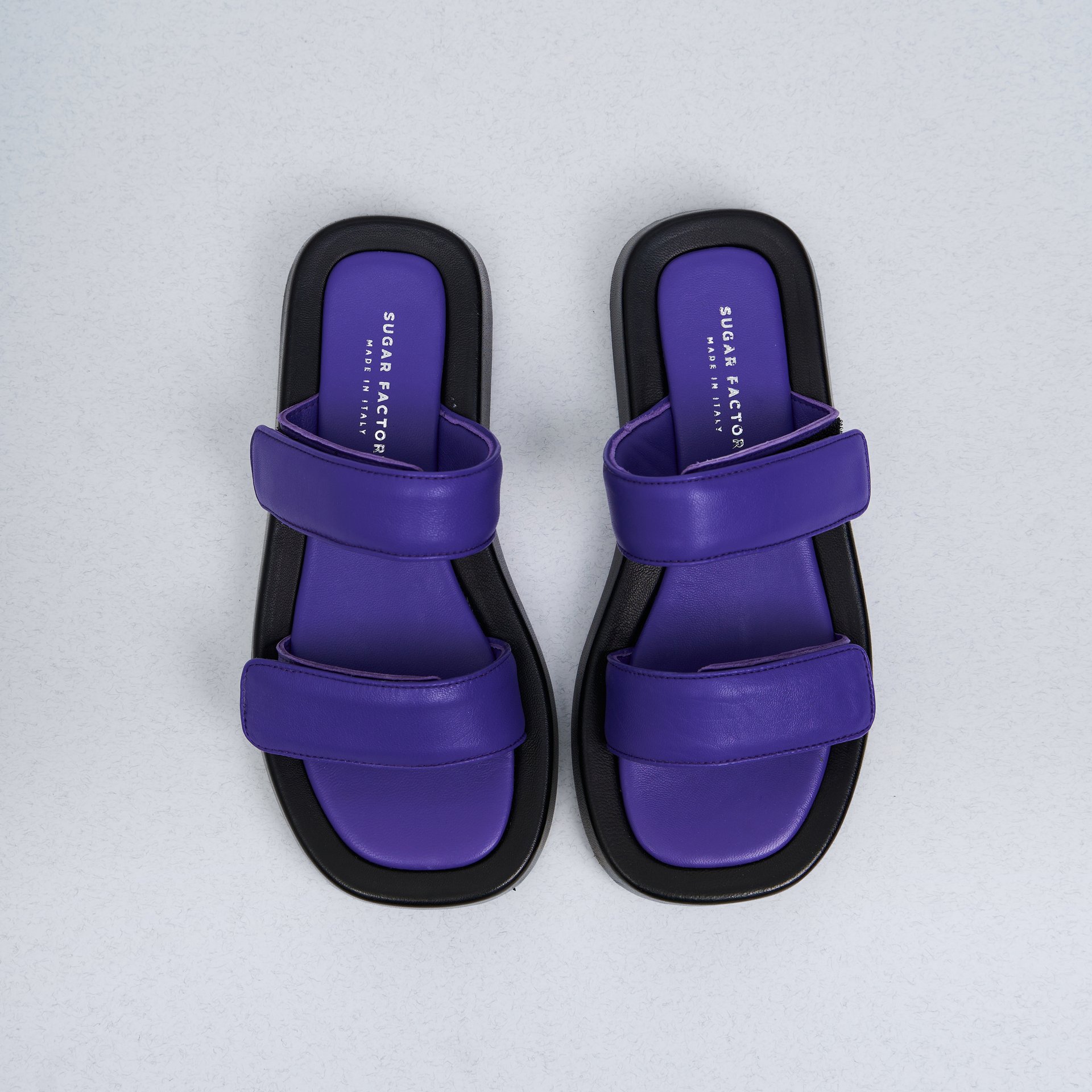 Фиолетовые кожаные слайдеры - Image 2 of 5