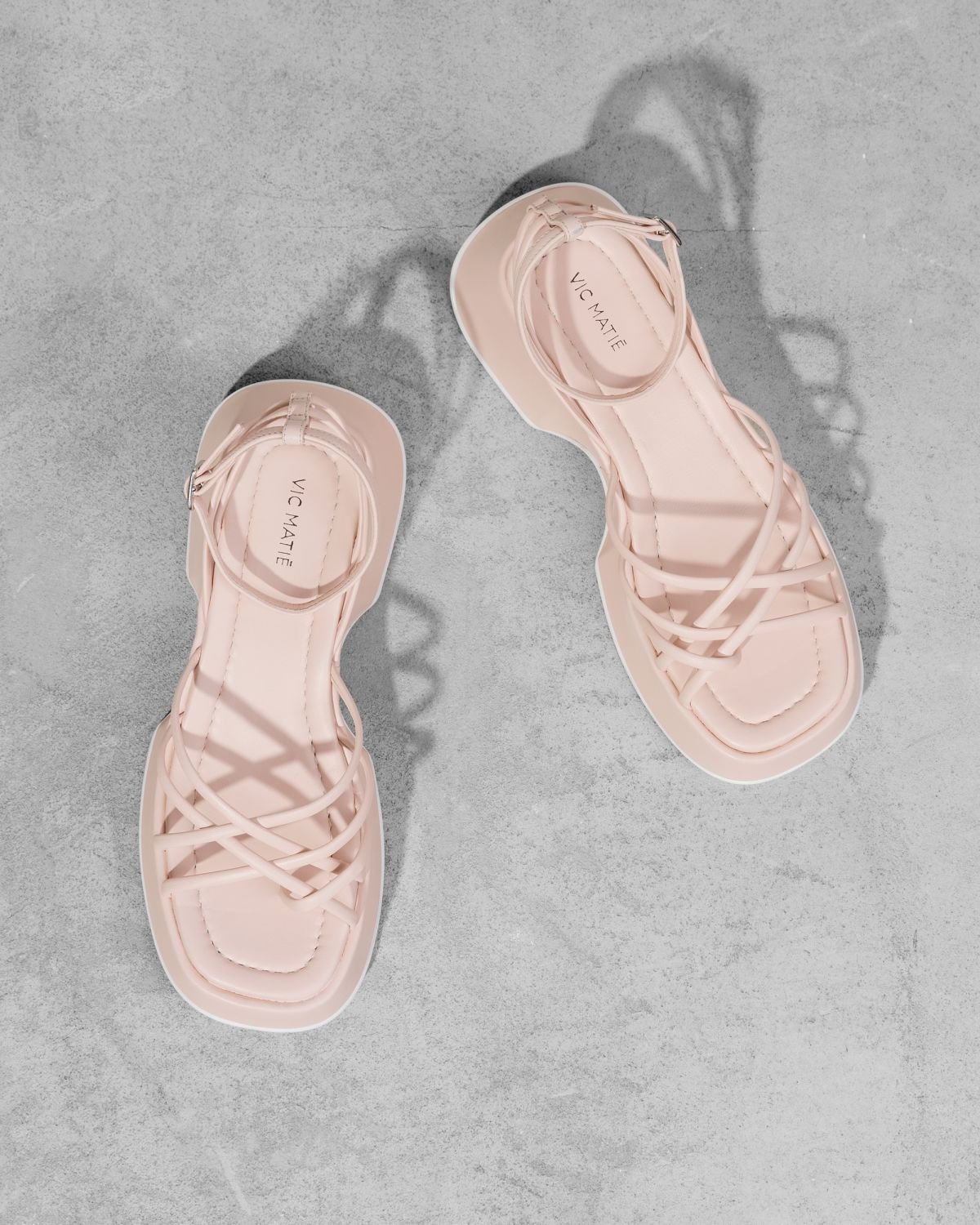 Светло-розовые кожаные босоножки - Image 2 of 5