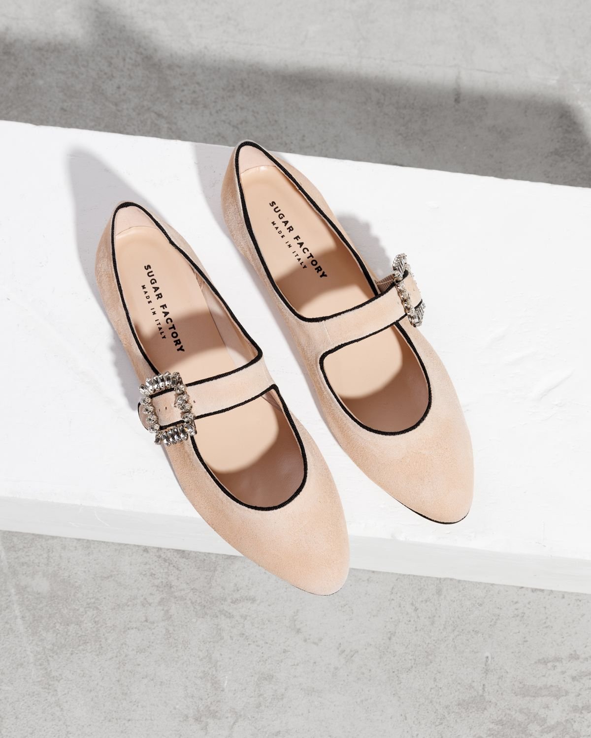 Светло-бежевые замшевые балетки - Image 2 of 4