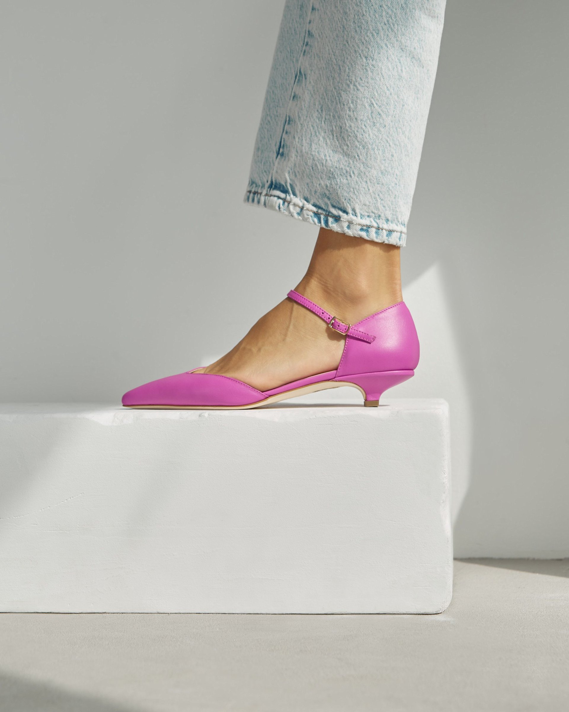 Фуксия кожаные туфли - Image 5 of 7
