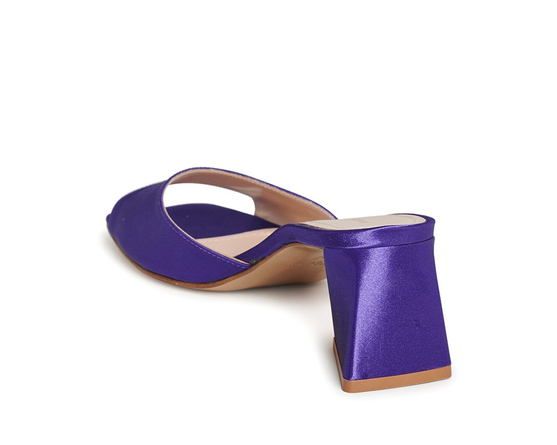 Фиолетовые атласные мюли - Image 3 of 5