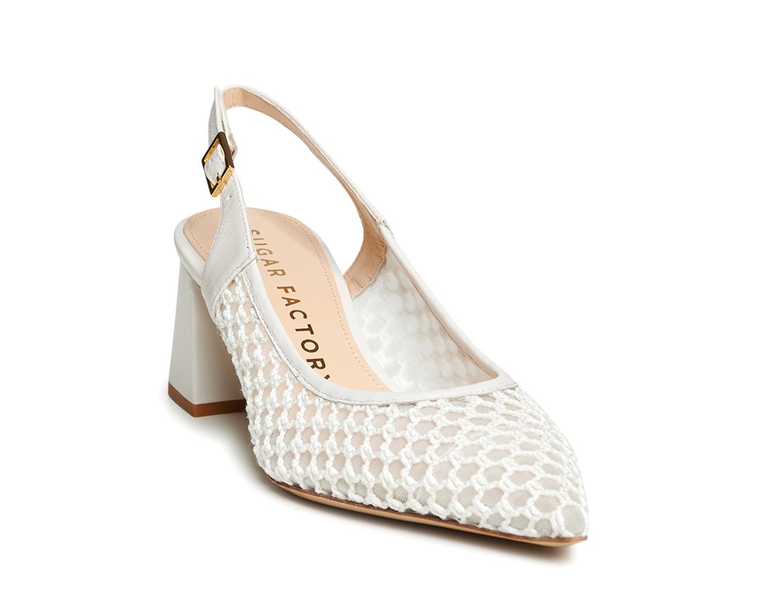 Белые текстильные туфли - Image 2 of 5