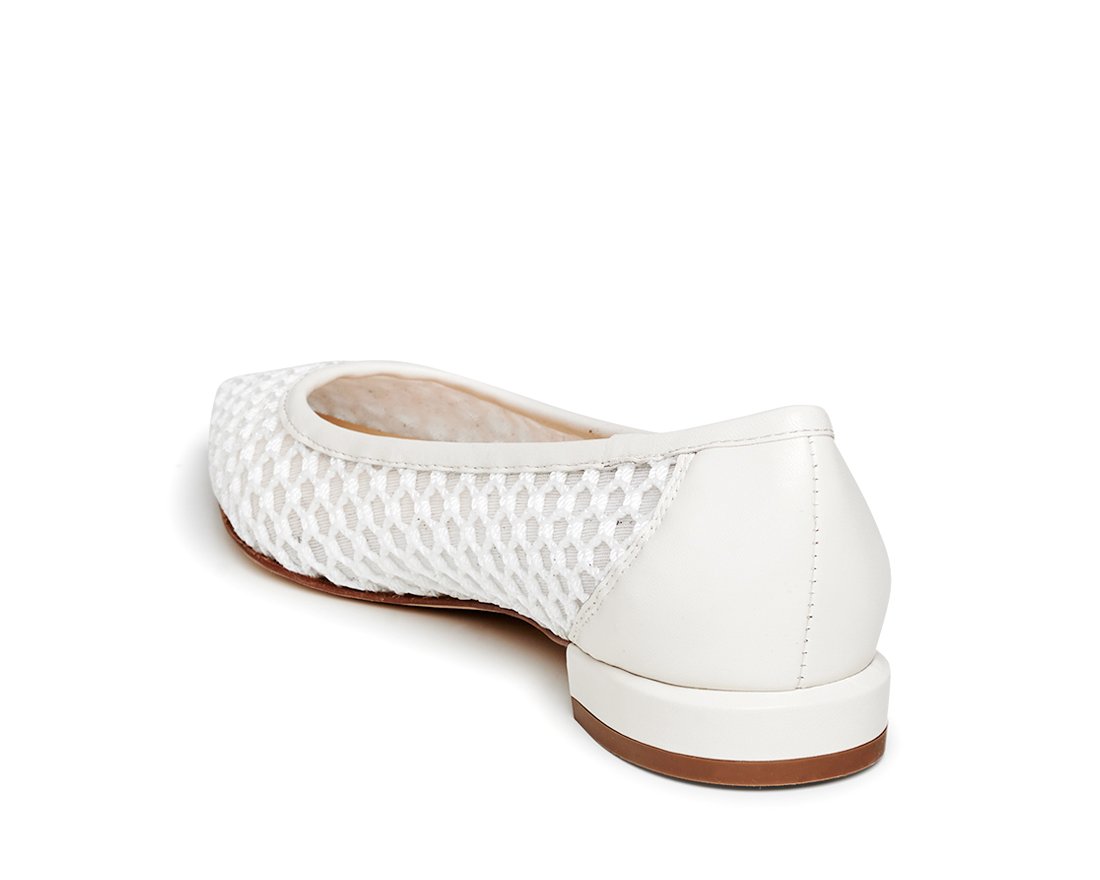 Белые текстильные балетки - Image 3 of 5