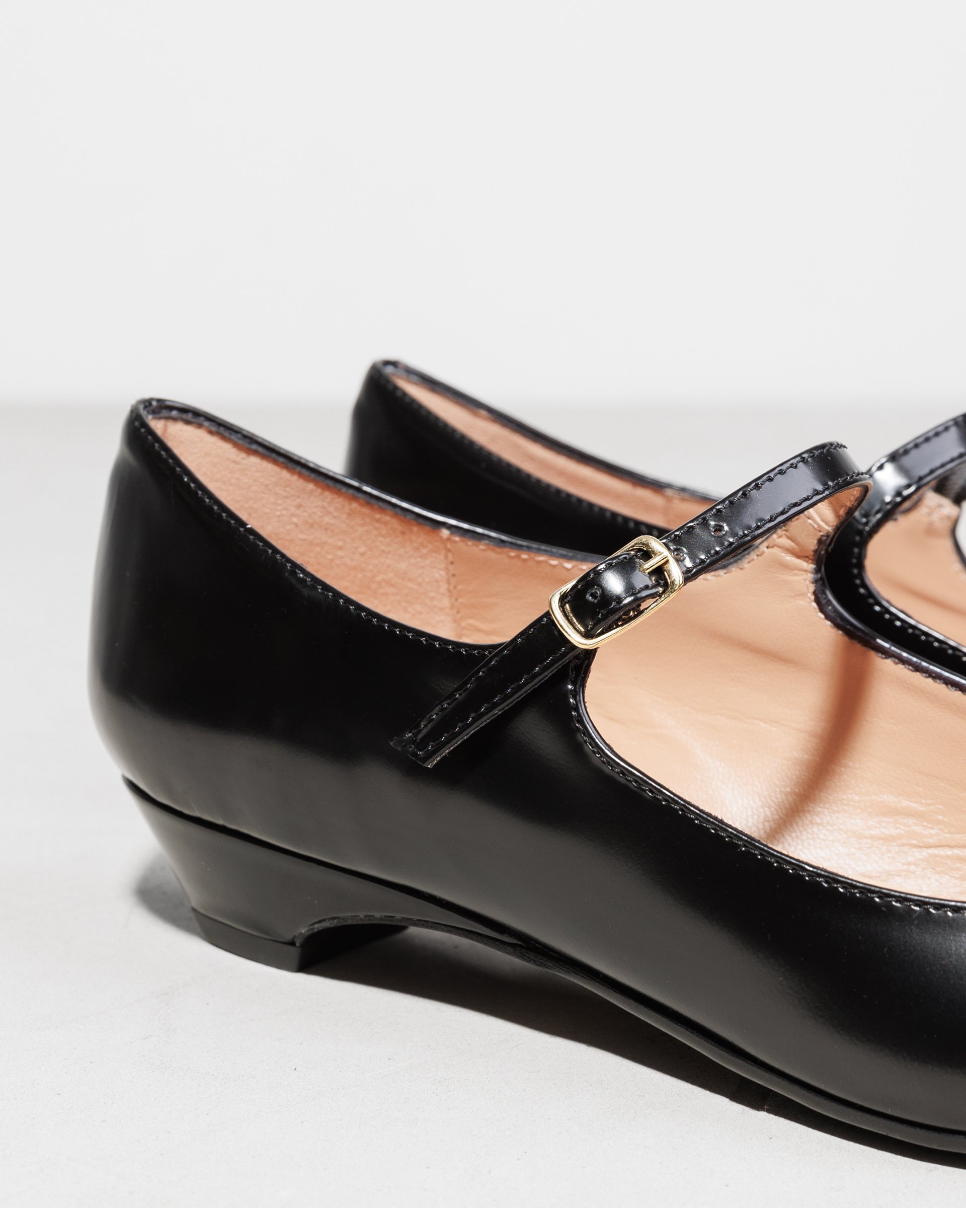 Черные кожаные туфли на ремешке - Image 4 of 6