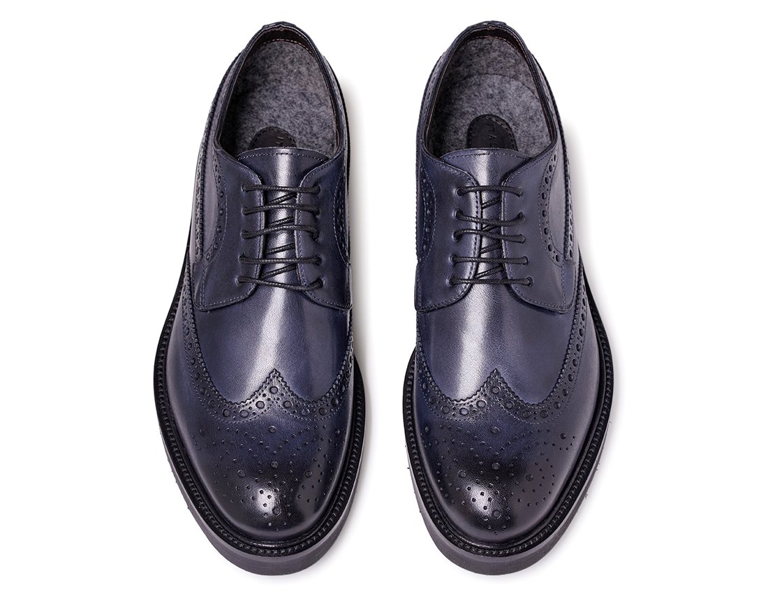 Мужские утепленные синие дерби - Image 3 of 4