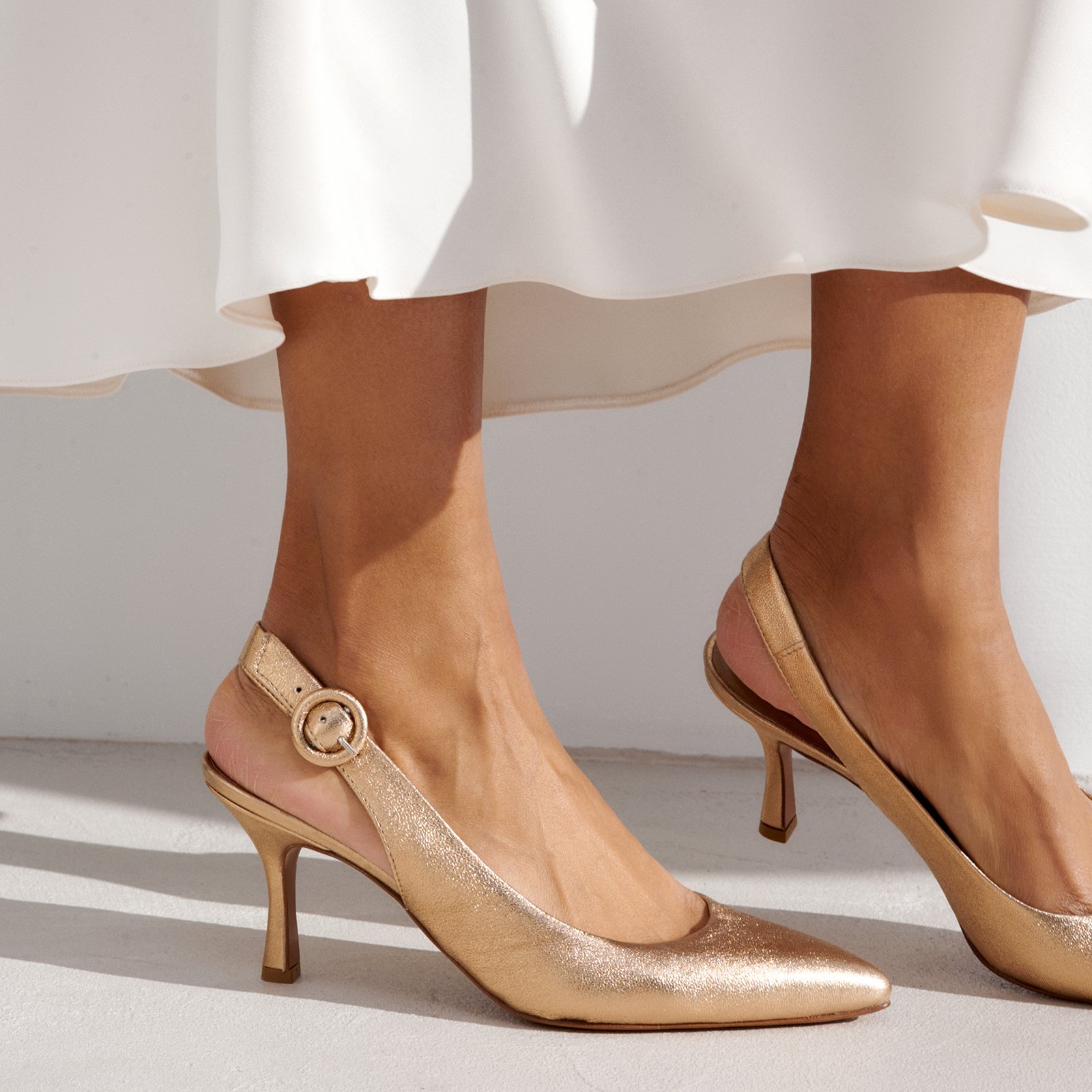 Золотые кожаные туфли - Image 5 of 5