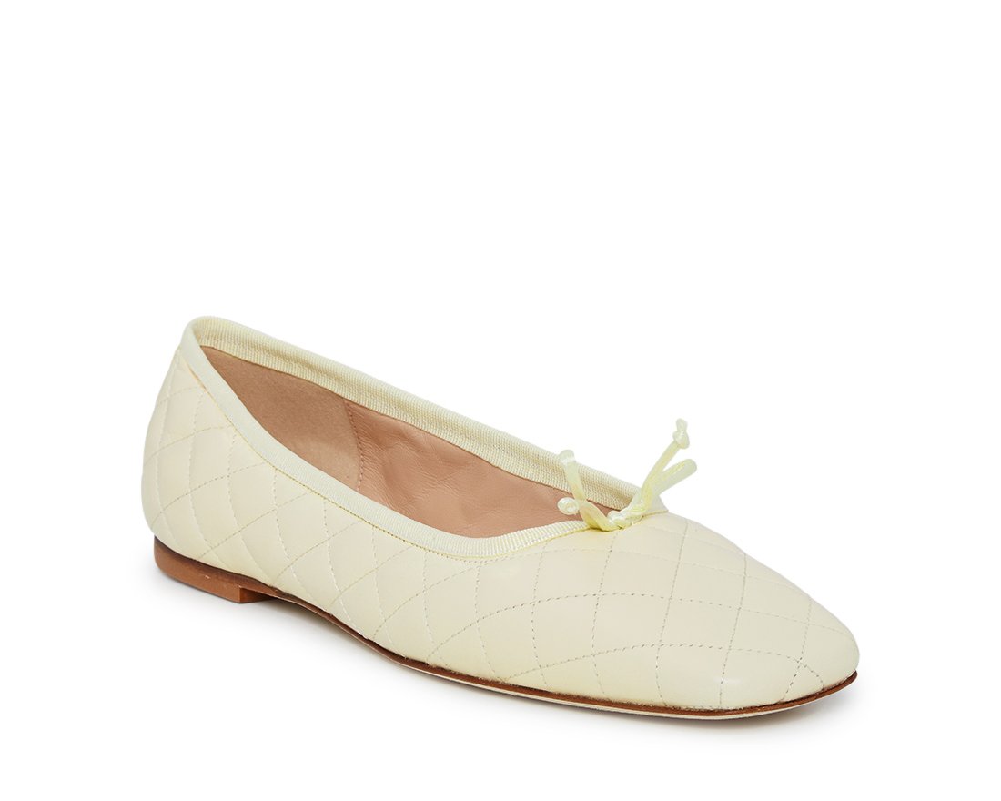 Желтые кожаные балетки - Image 2 of 4