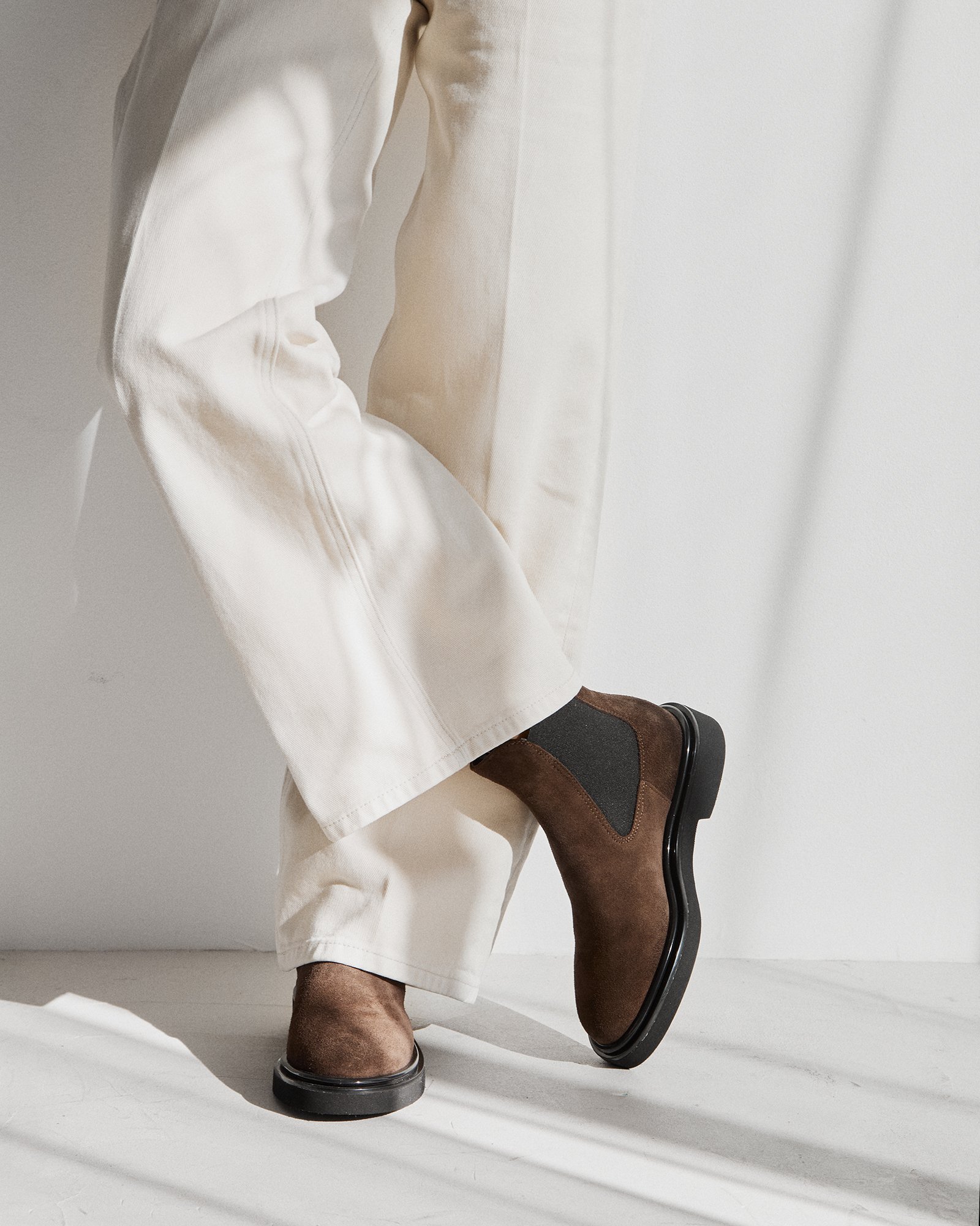 Темно-коричневые замшевые женские ботинки челси - Image 5 of 5