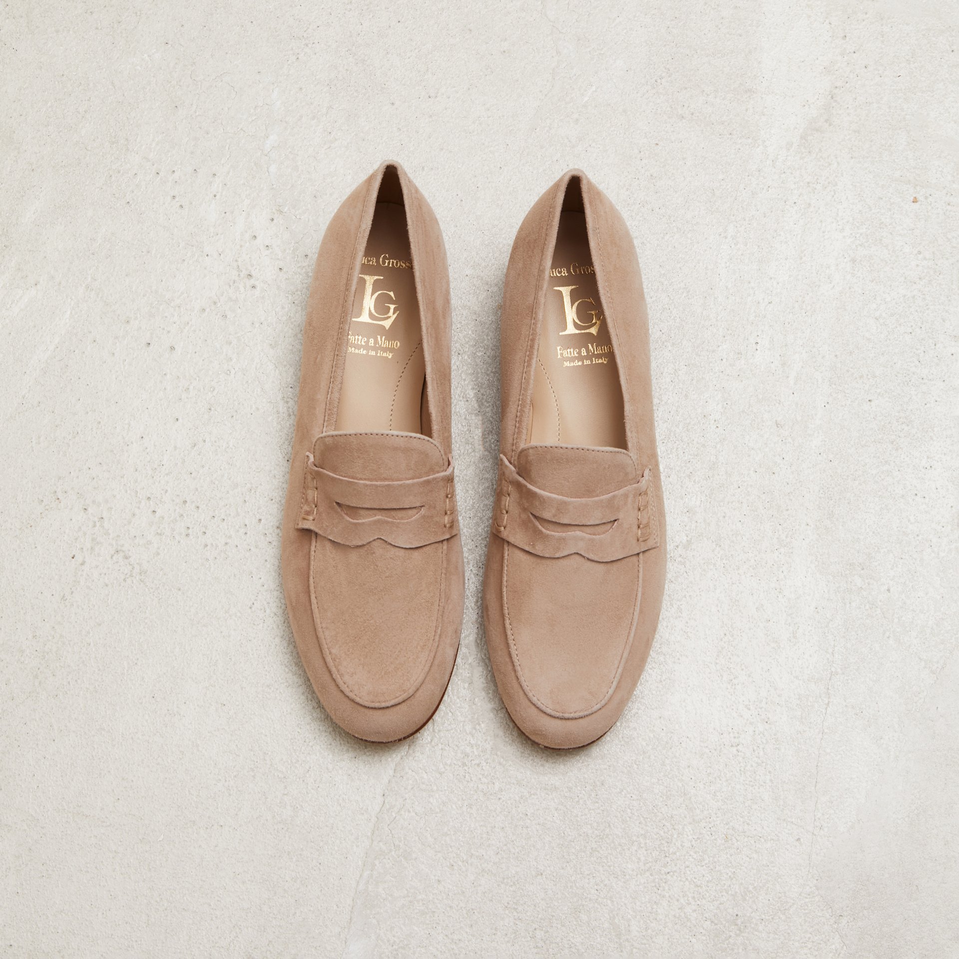 Бежевые замшевые лоферы - Image 2 of 5