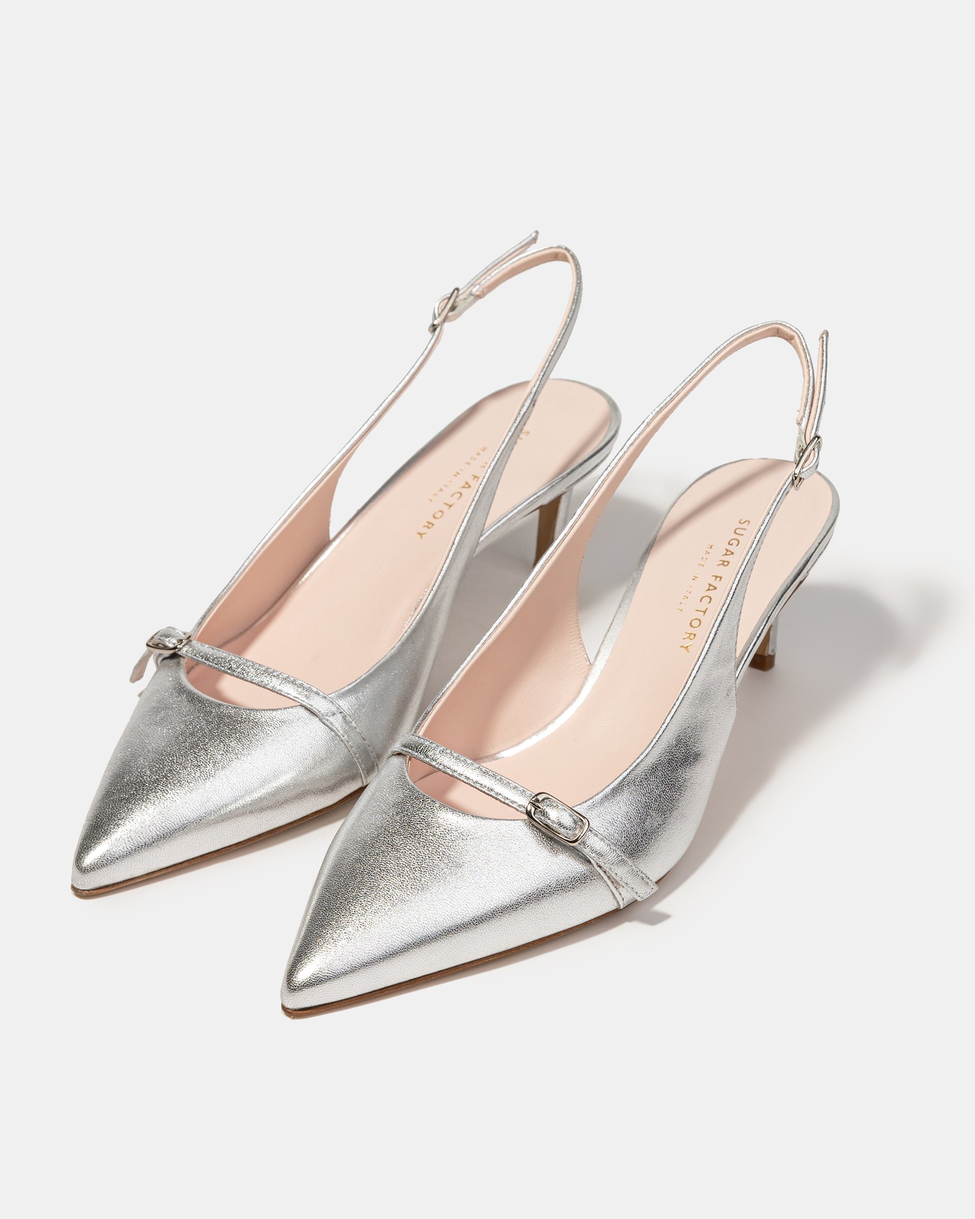 Серебристые туфли из натуральной кожи - Image 2 of 5