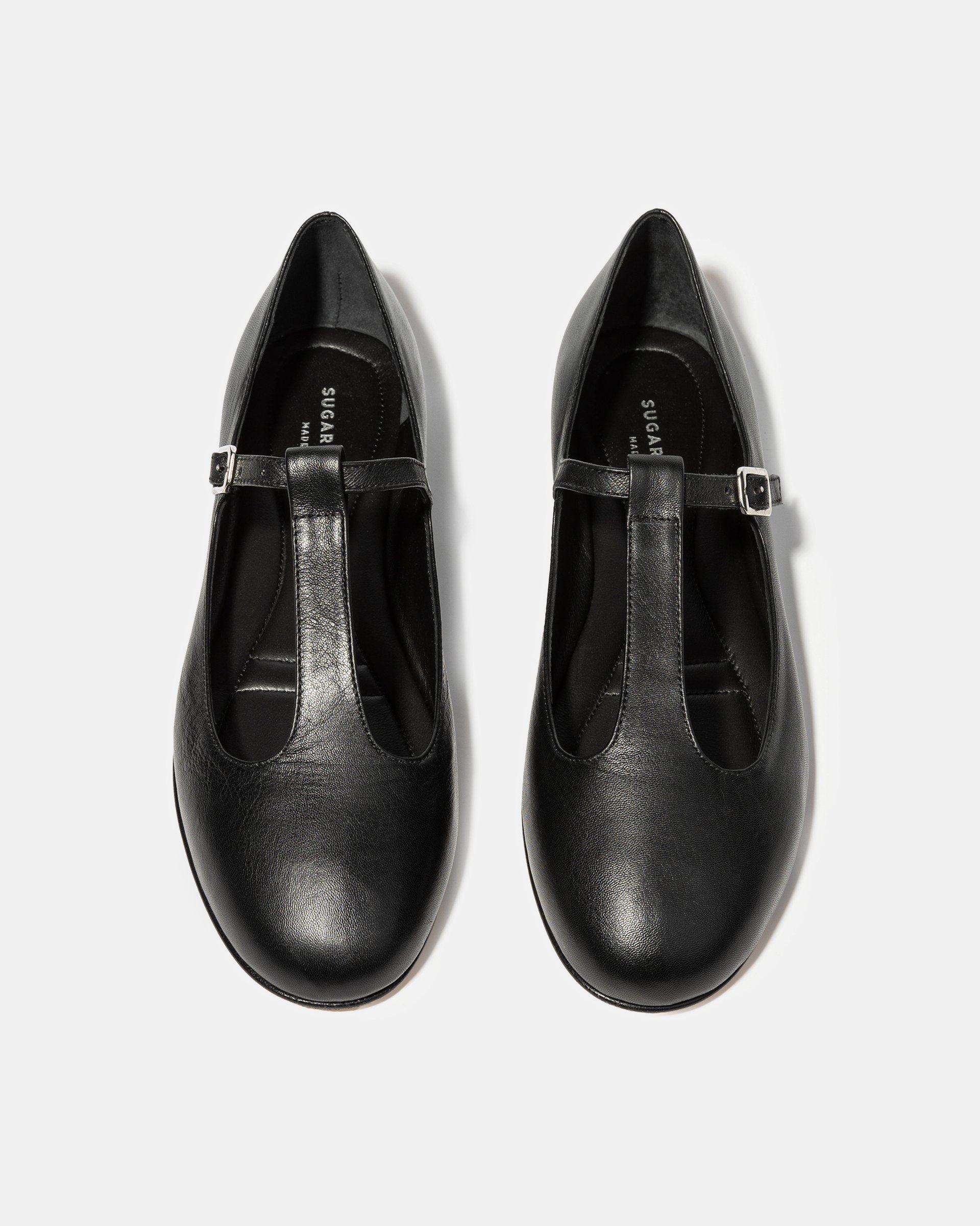 Черные кожаные балетки с ремешками - Image 3 of 4