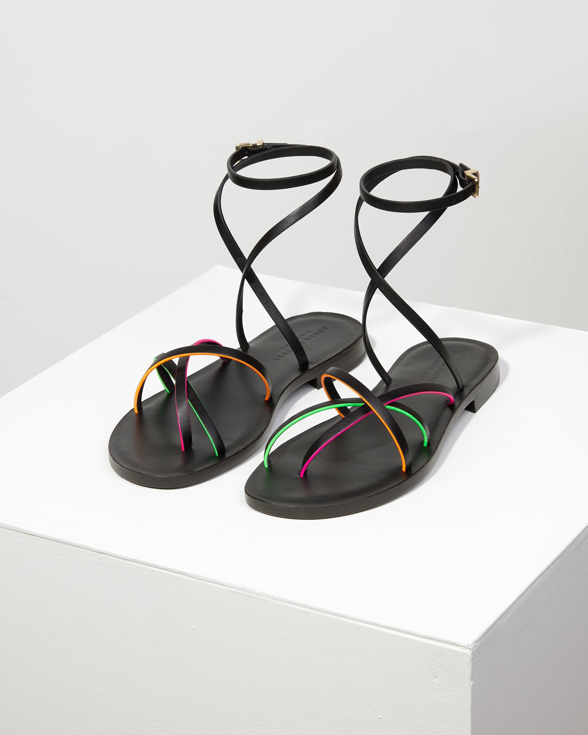 Черные кожаные босоножки - Image 3 of 6