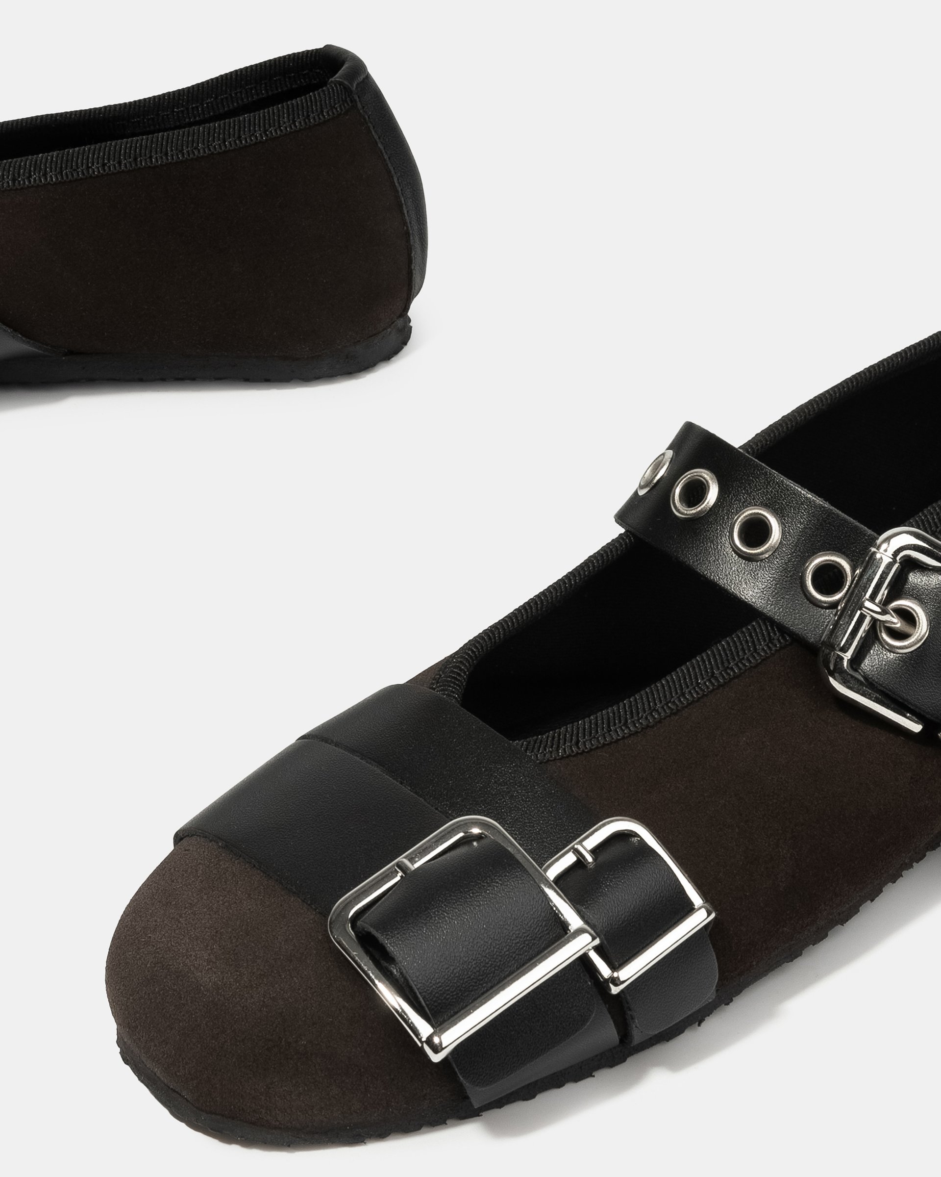 Темно-коричневые замшевые туфли с ремнями - Image 4 of 5