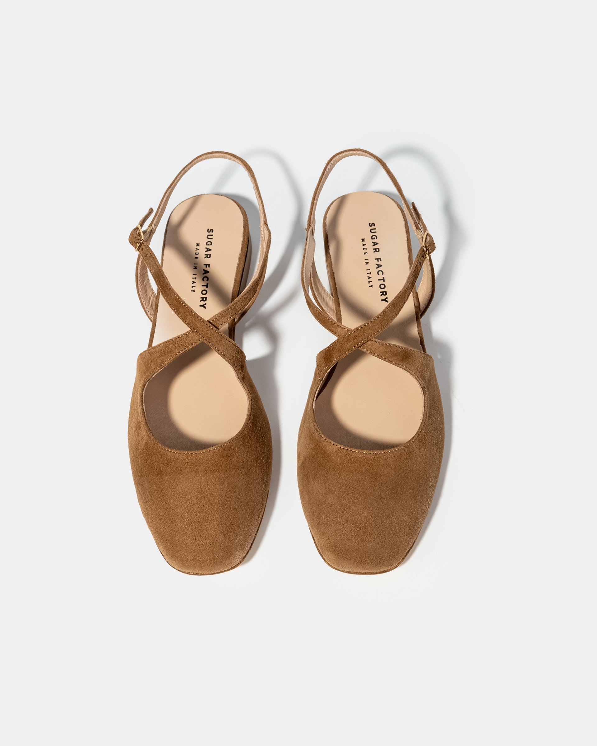 Коричневые замшевые туфли с ремешками - Image 3 of 4