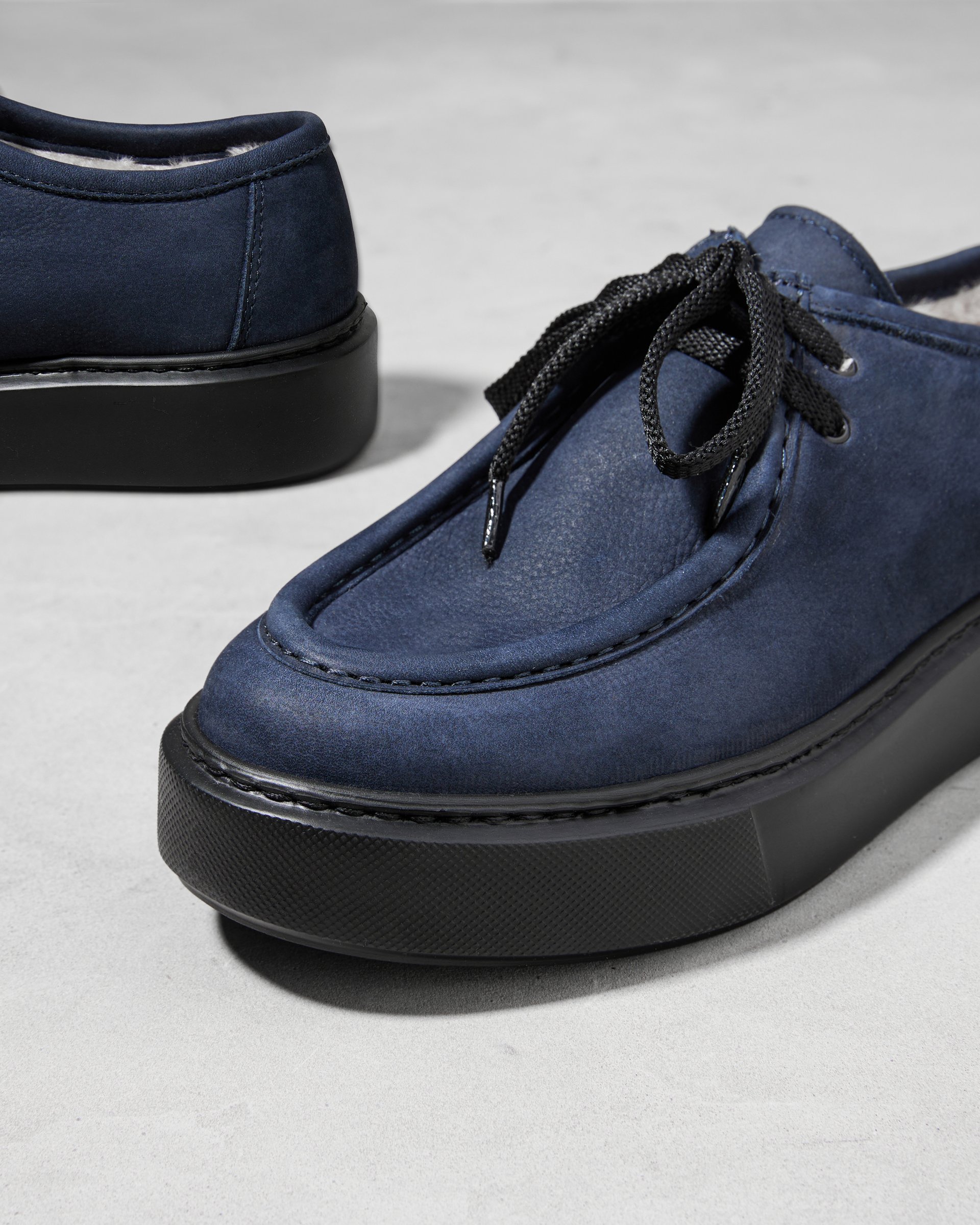 Темно-синие полуботинки из натуральной кожи - Image 4 of 6