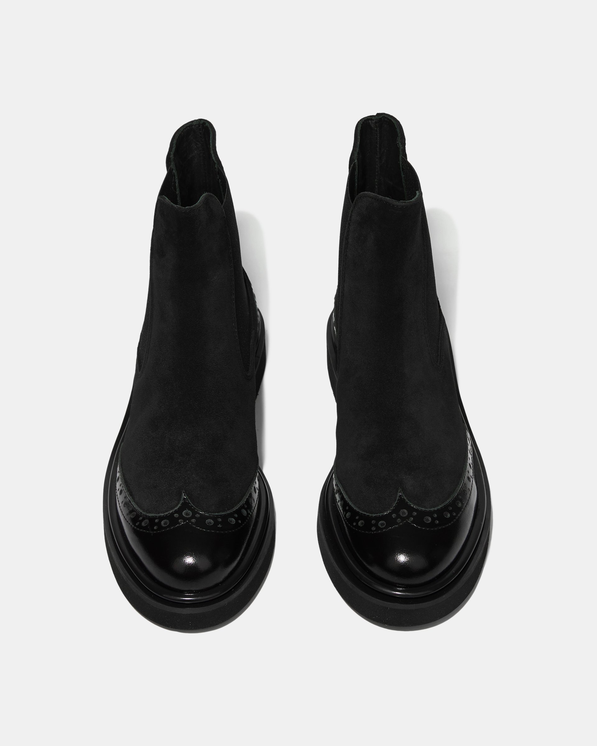 Черные ботинки челси из замши и кожи - Image 3 of 5