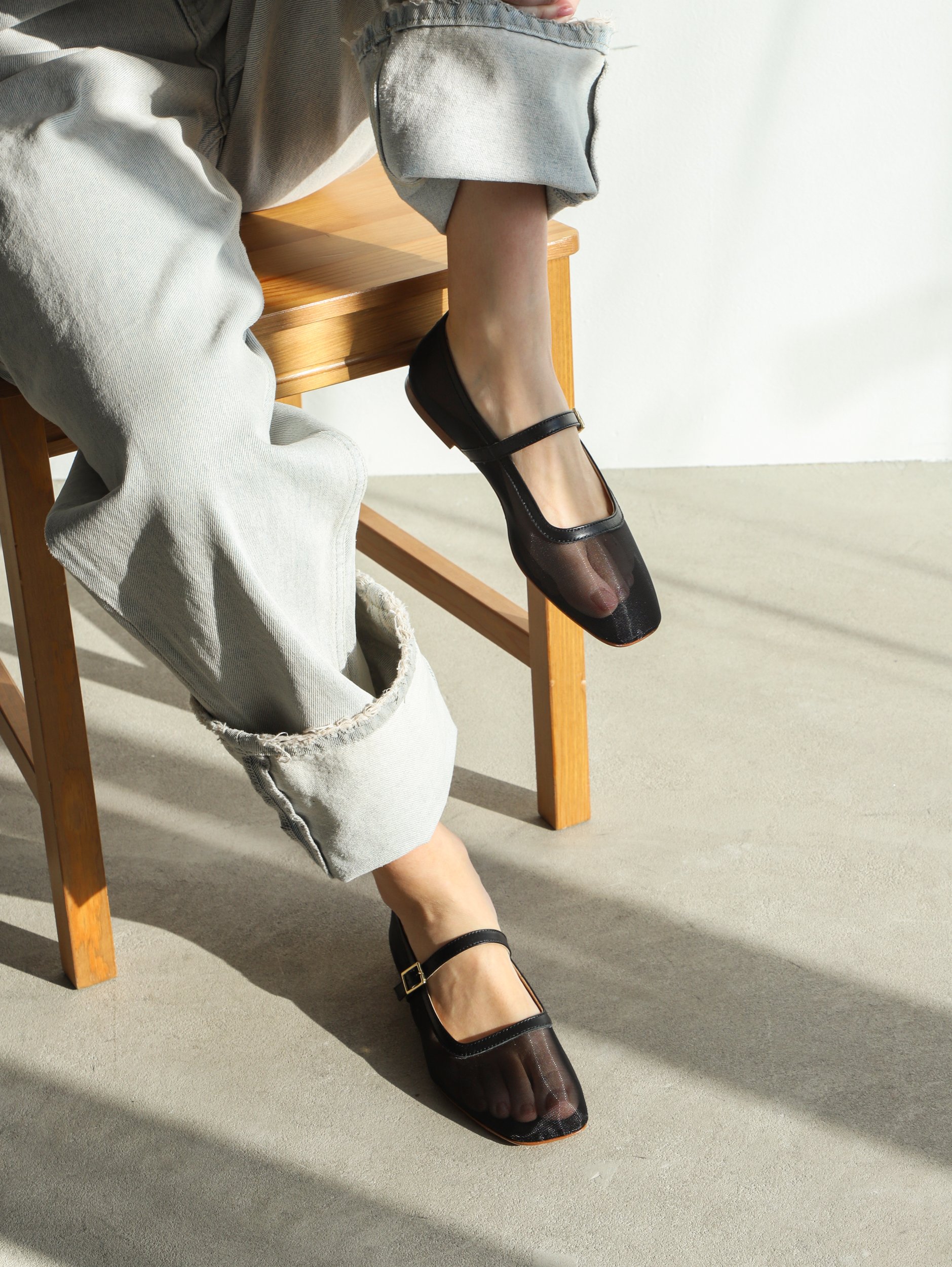 Черные балетки из текстильной сетки - Image 5 of 5