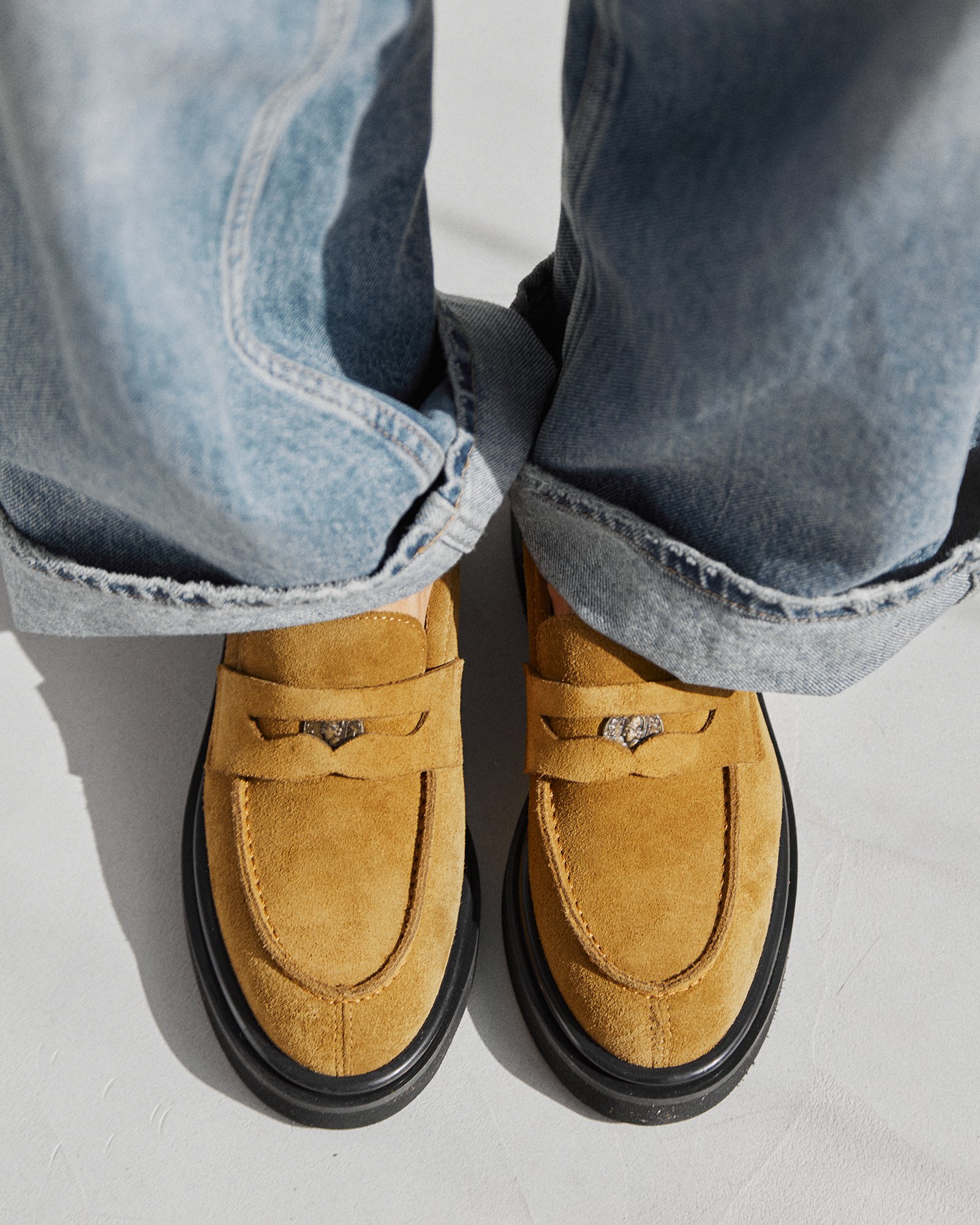 Замшевые пенни-лоферы пшеничного цвета - Image 5 of 6