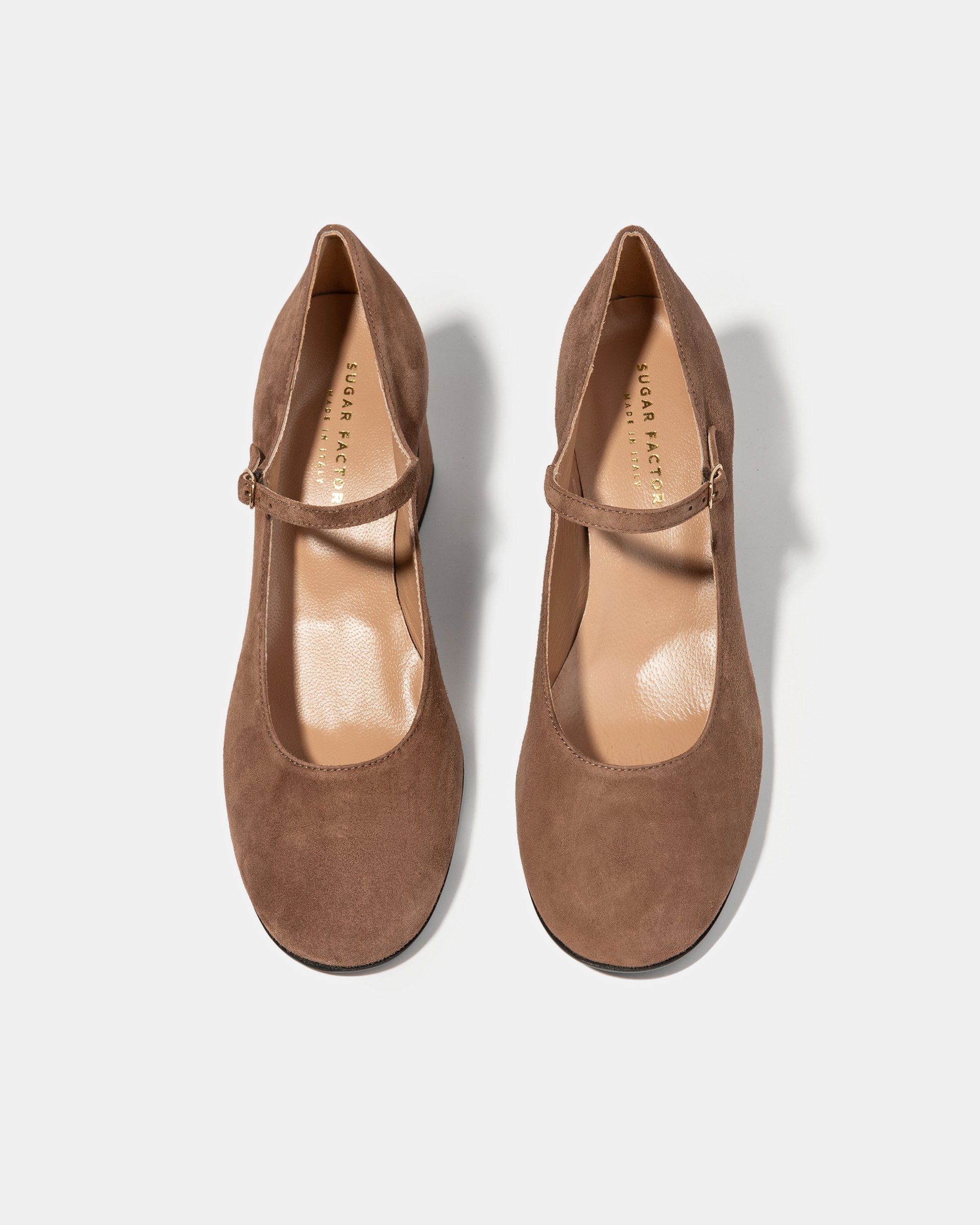 Бежевые замшевые туфли на каблуке - Image 3 of 5