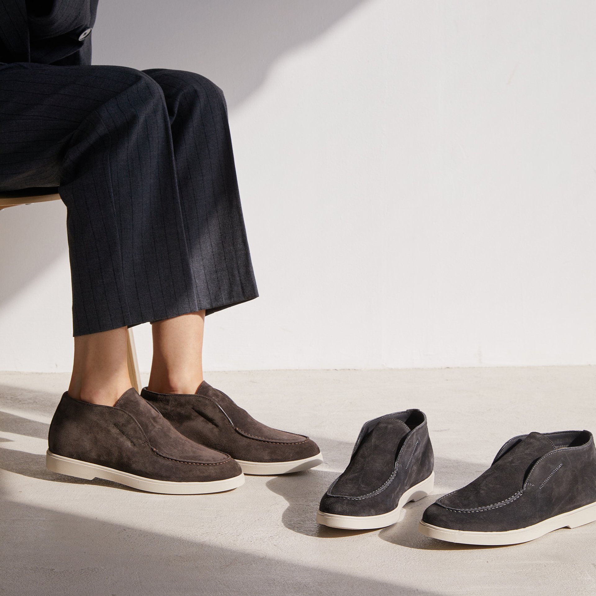 Зимние коричневые замшевые полуботинки - Image 5 of 5