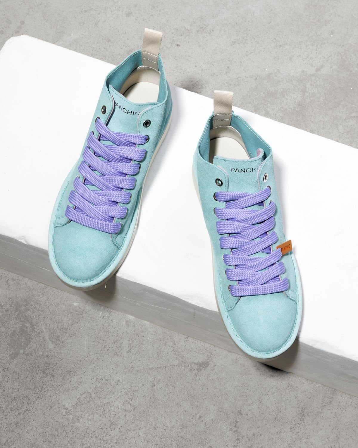 Светло-бирюзовые замшевые кеды - Image 2 of 7