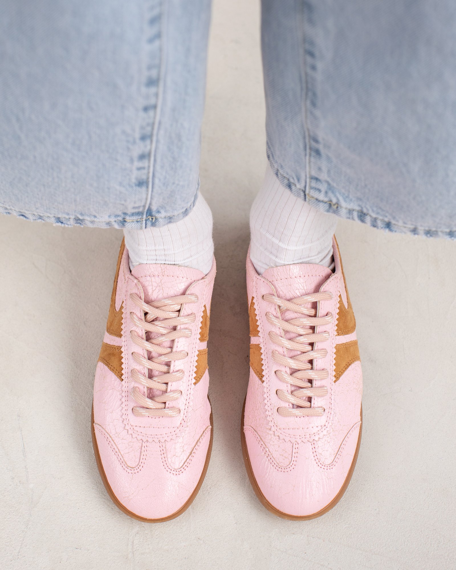 Розовые кожаные кеды - Image 5 of 6